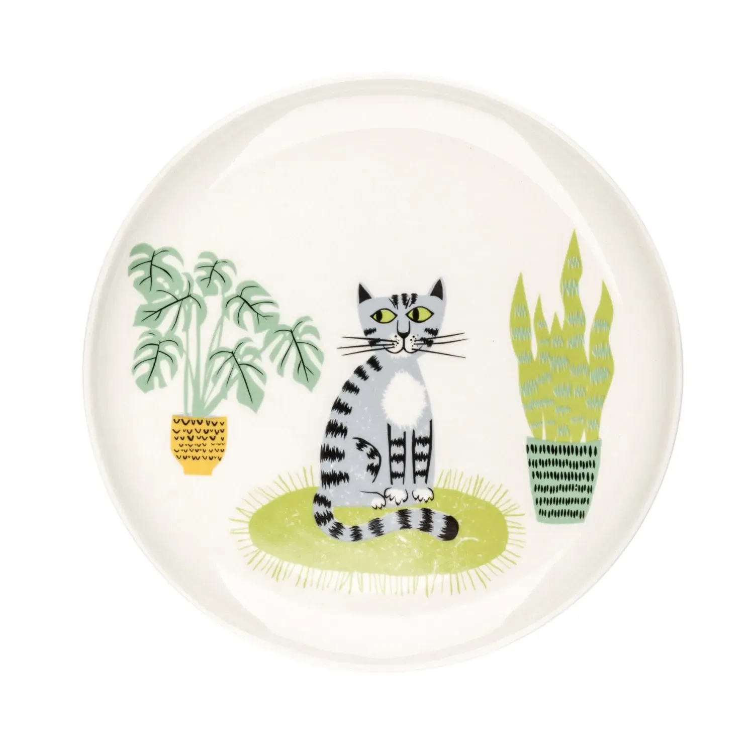 Cat Side Plate - Grey image