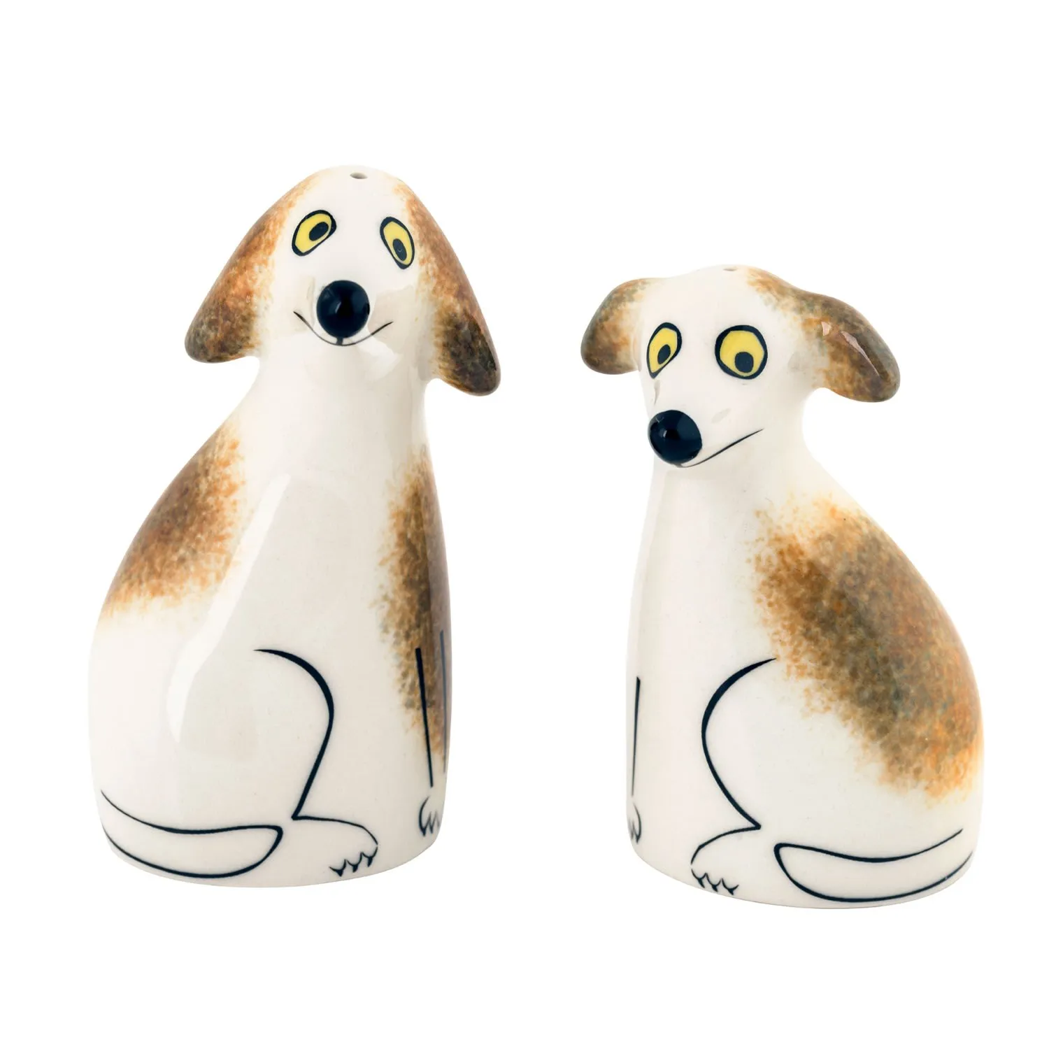 Dog Salt & Pepper Shakers - White, Brown