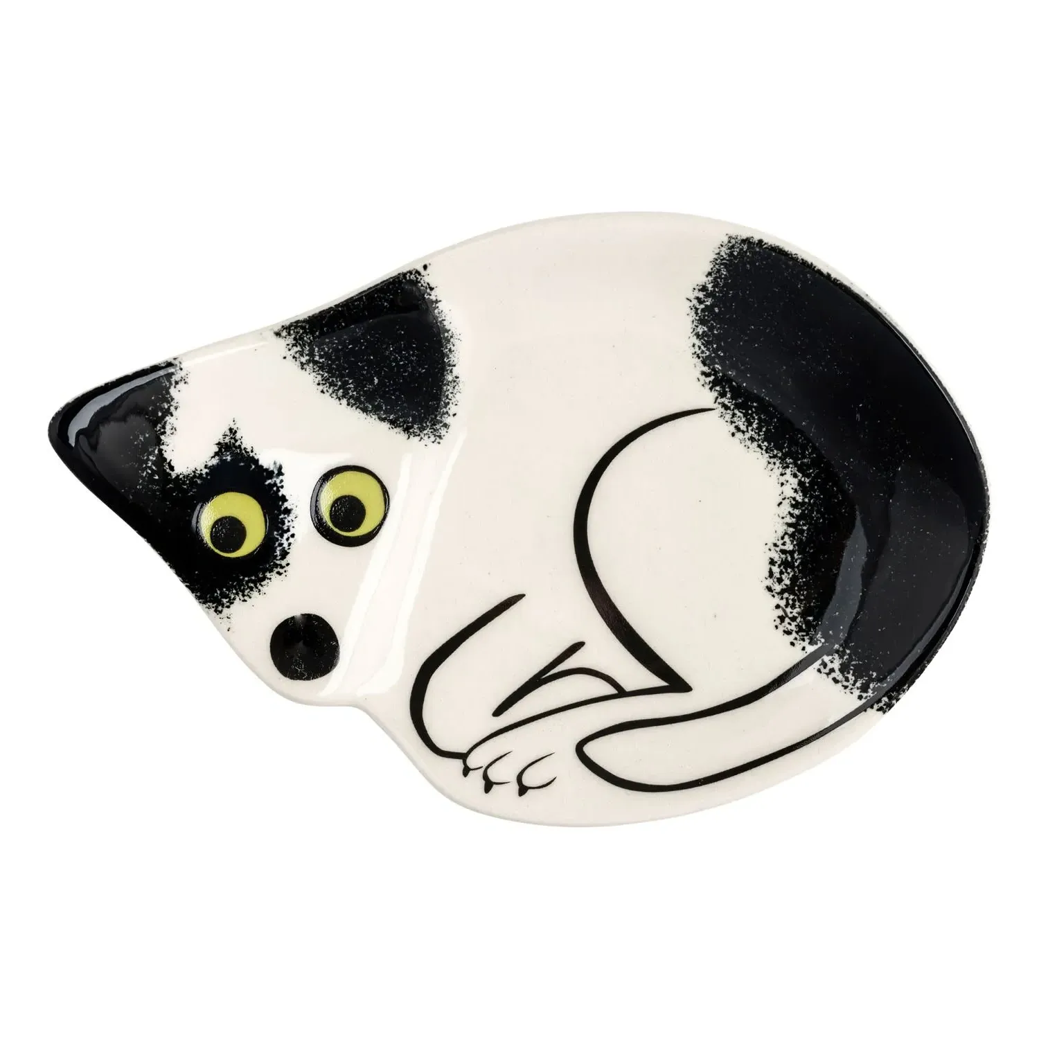 Dog Trinket Dish - Black, Stoneware