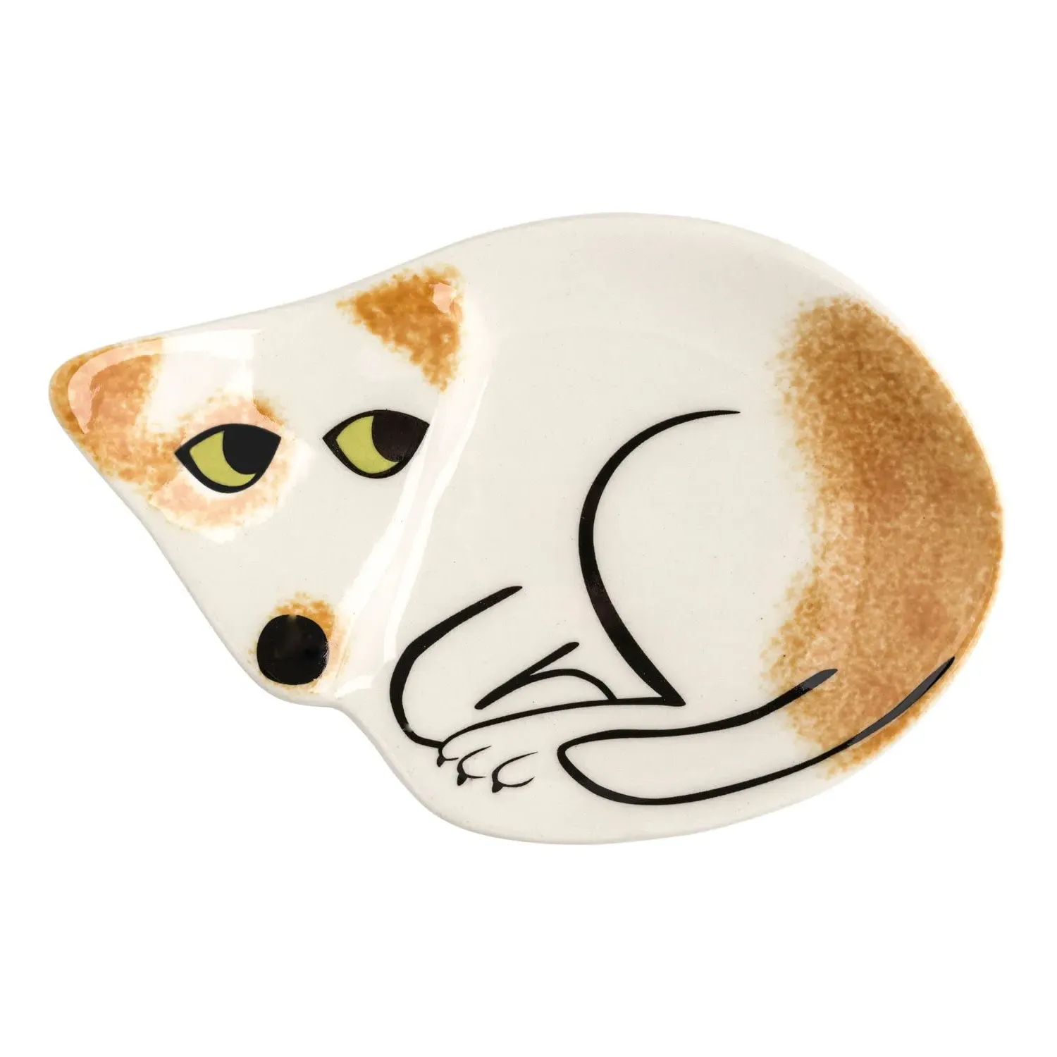 Dog Trinket Dish - Brown, Stoneware image