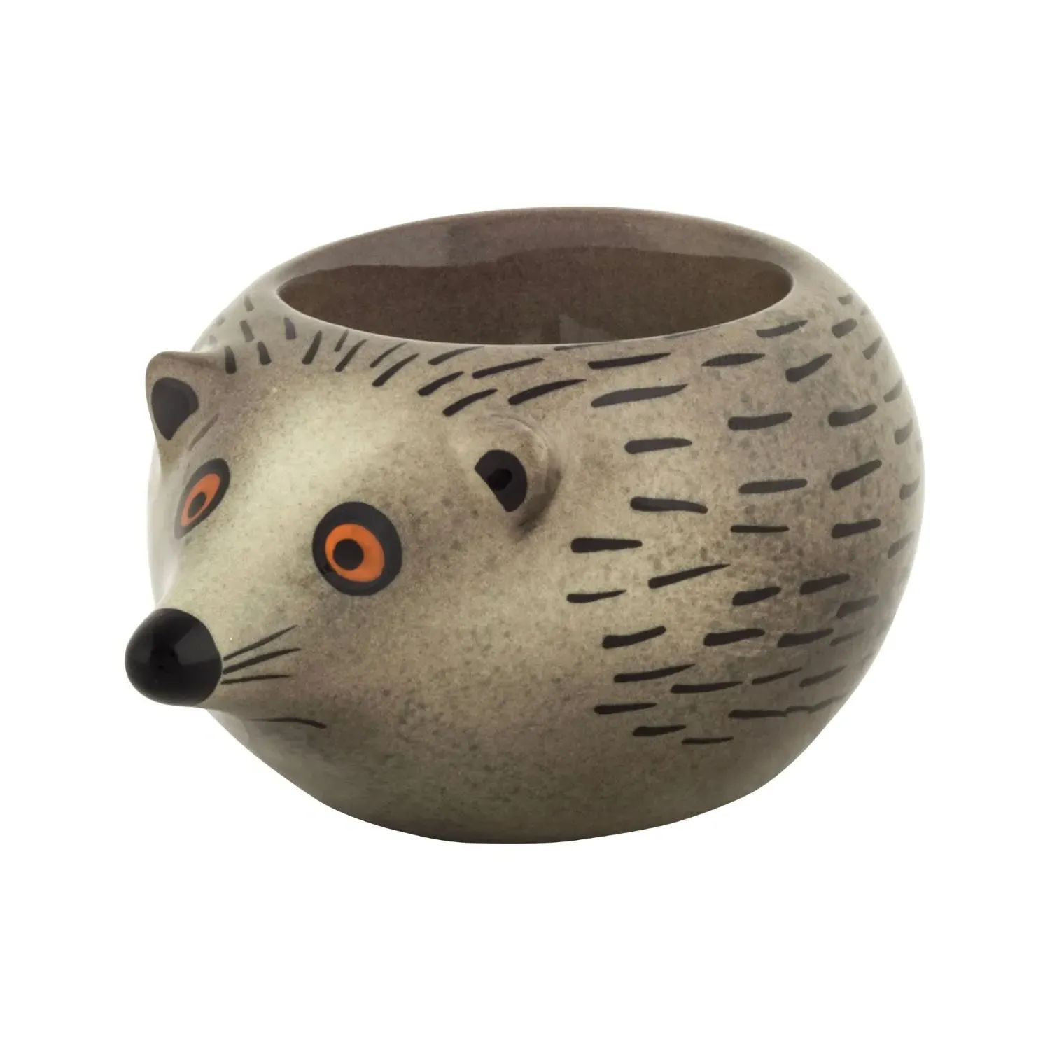 Hedgehog Egg Cup - Grey/Brown image