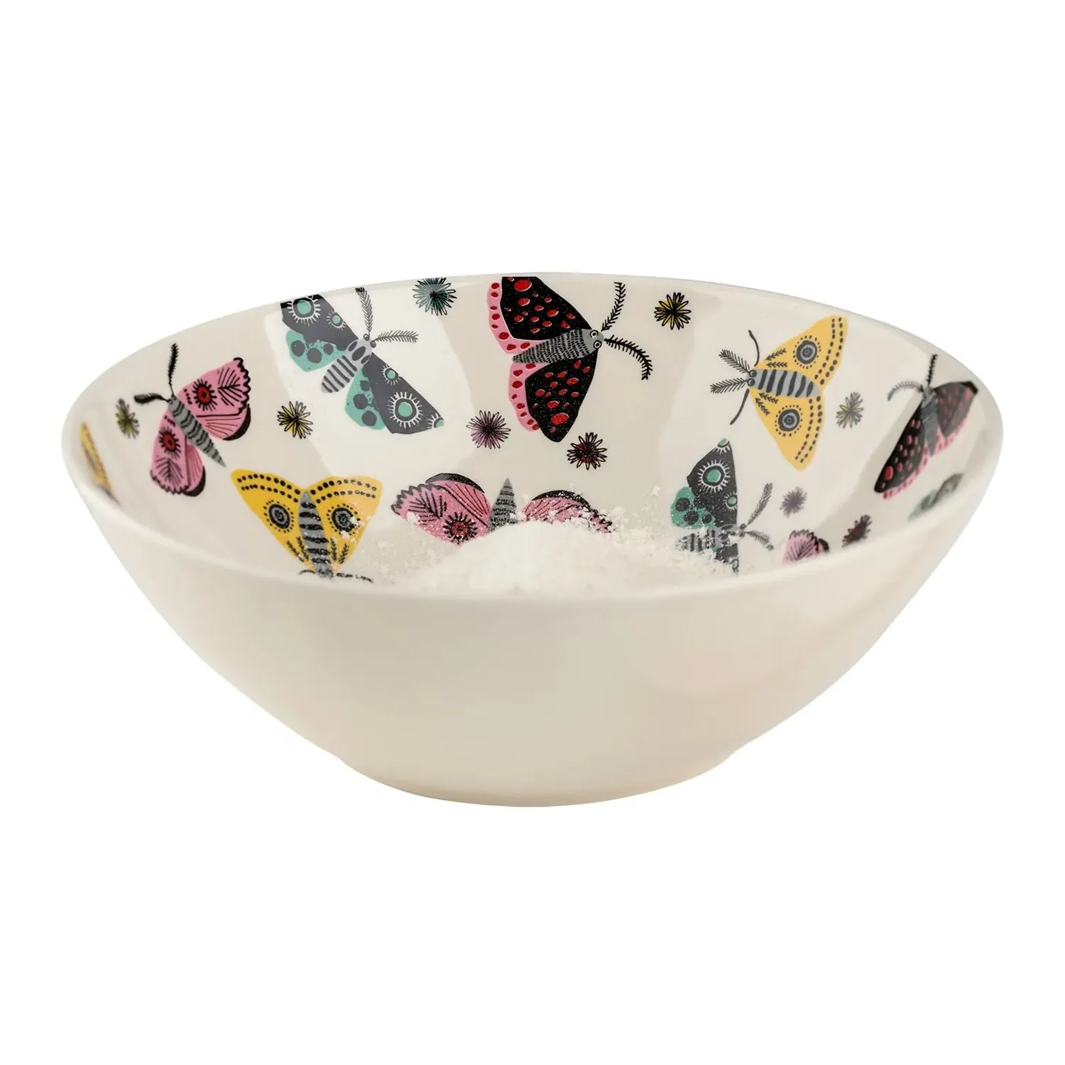 Moth Serving Bowl - White, Stoneware image