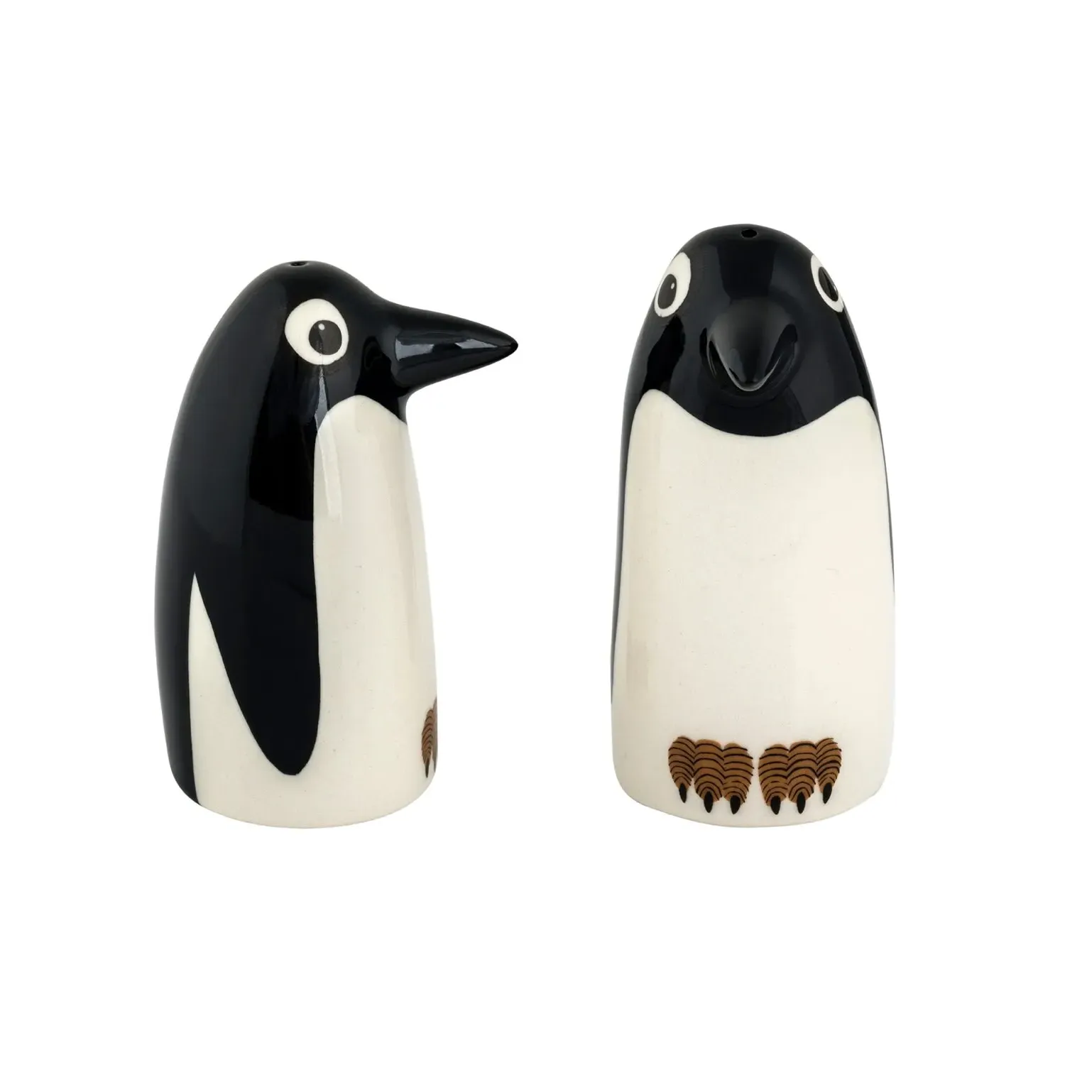 Penguin Salt & Pepper Shakers - White/Black, Stoneware image