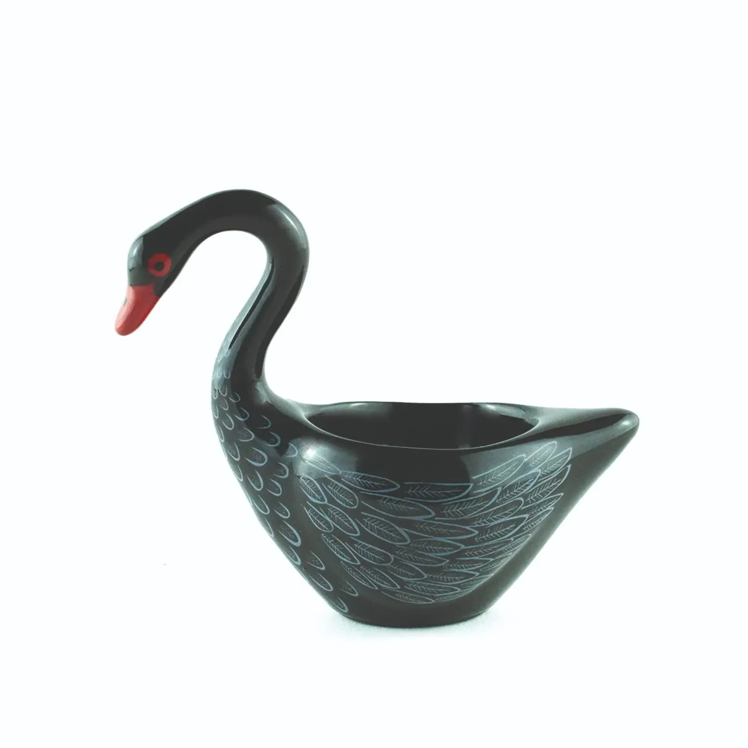 Swan Egg Cup - Black, Ceramic image
