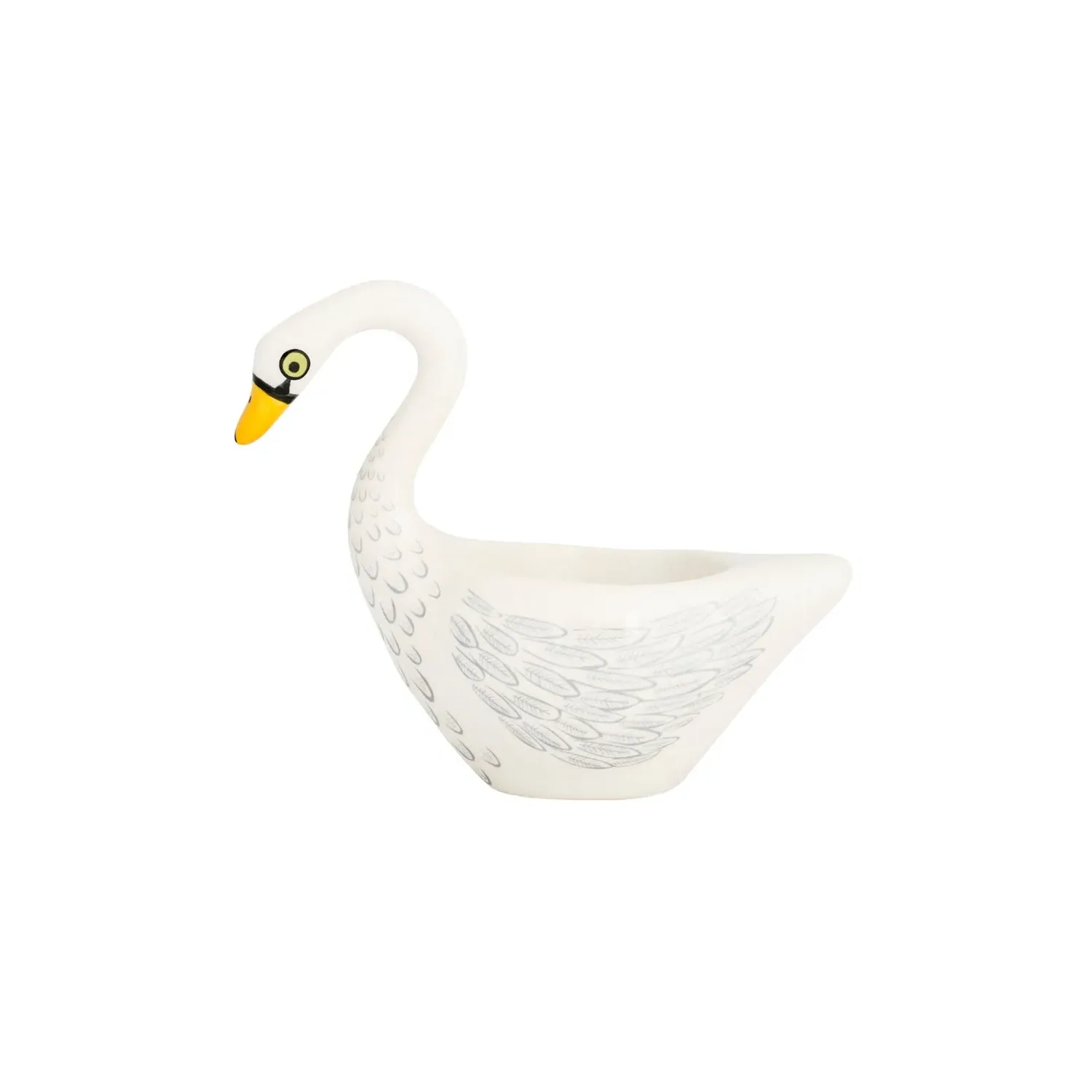 Swan Egg Cup - White, Ceramic