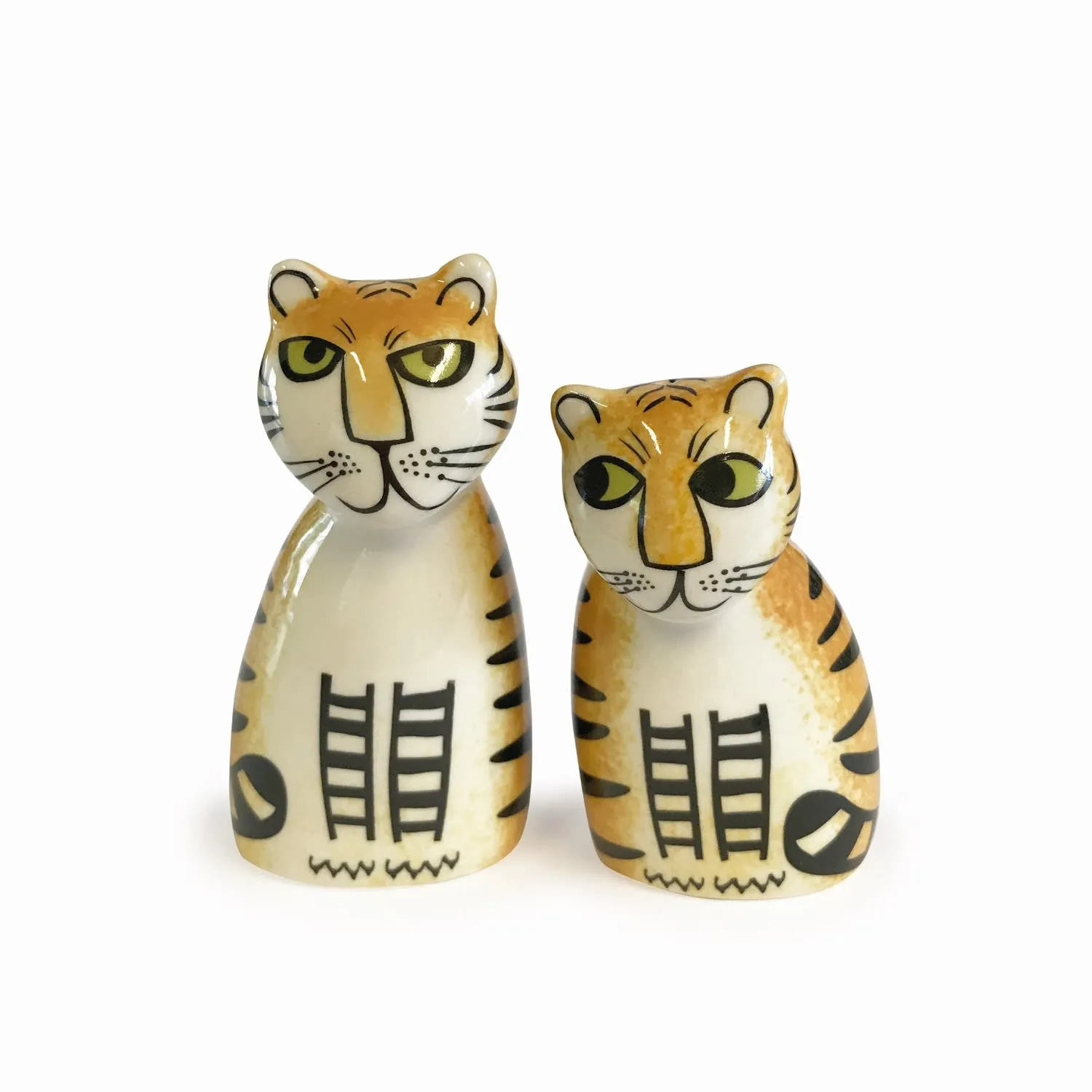 Tiger Salt & Pepper Shakers - Orange