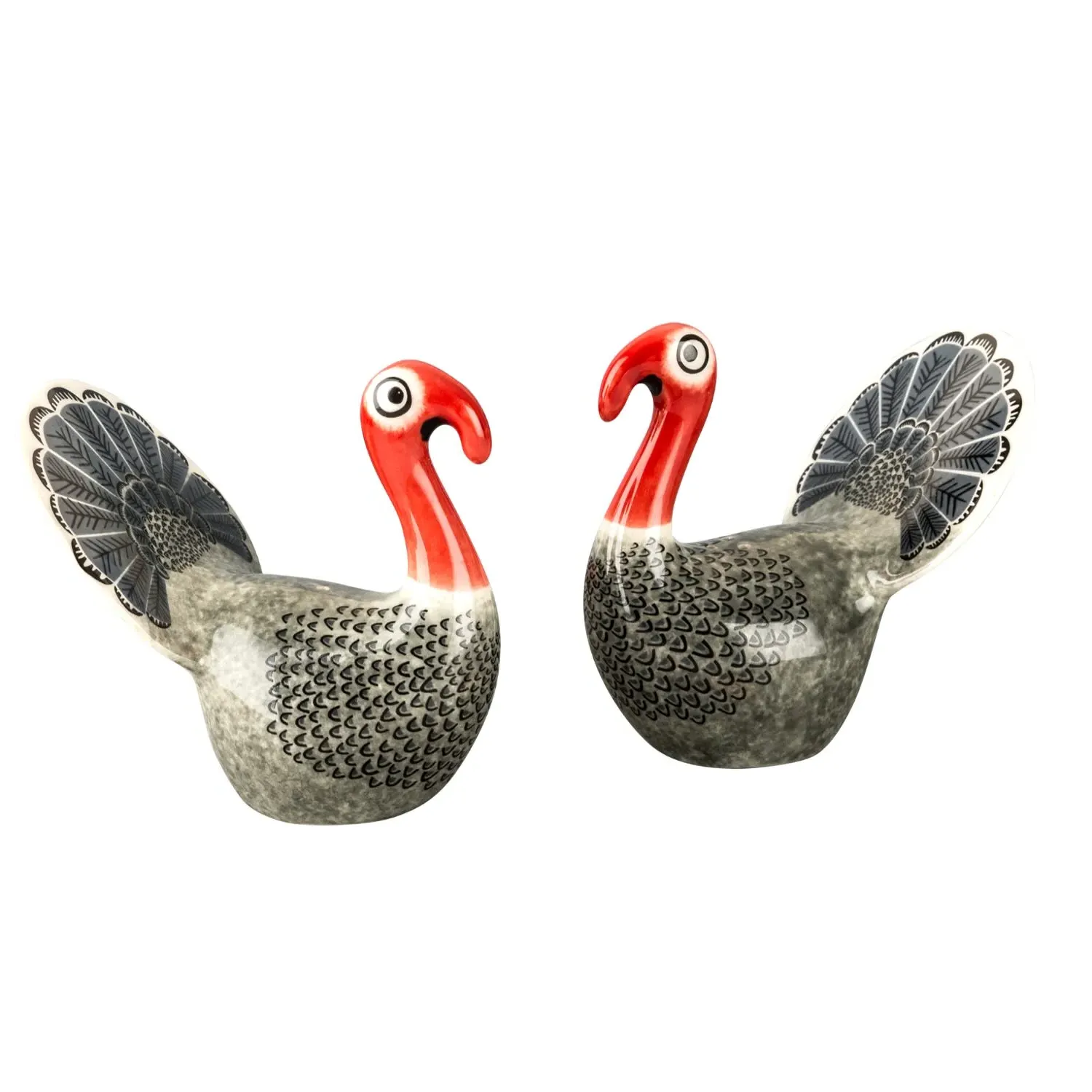Turkey Salt & Pepper Shakers - Red, Grey