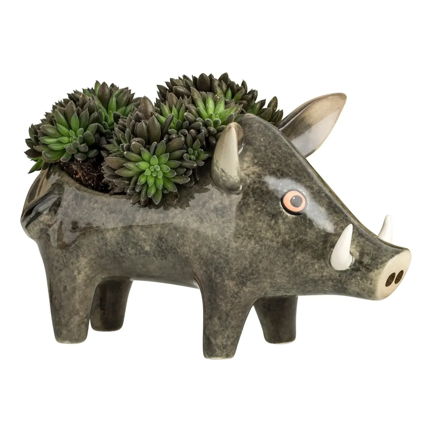 Wild Boar Planter - Grey