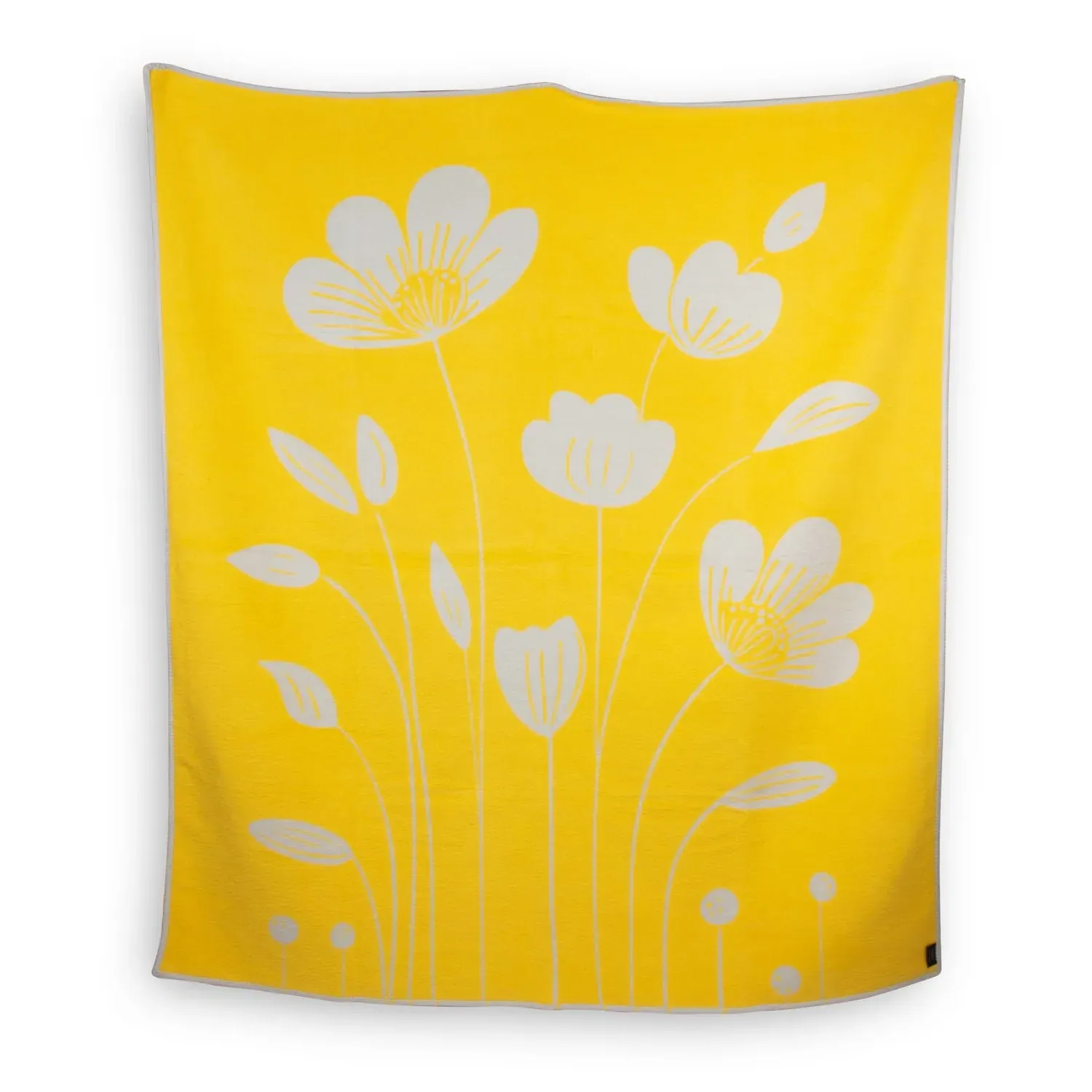 Bloom Recycled Cotton Blanket - Orange/Grey image