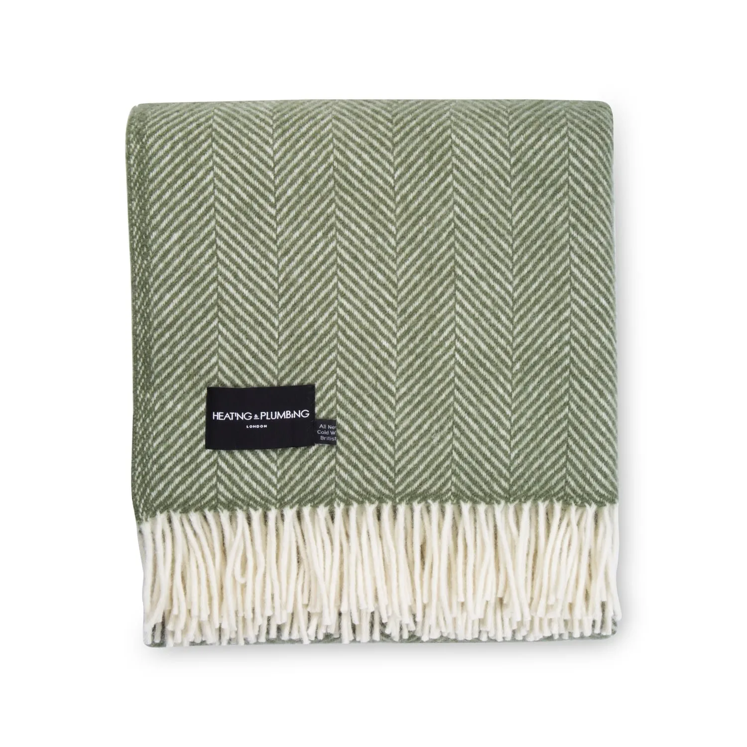 Evening Tales Pure New Wool Blanket - Green