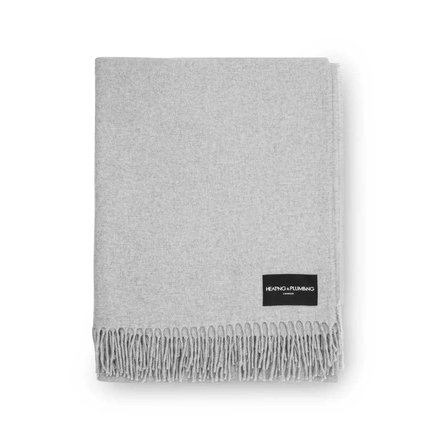 Love Stories Cashmere Blanket - Light Grey