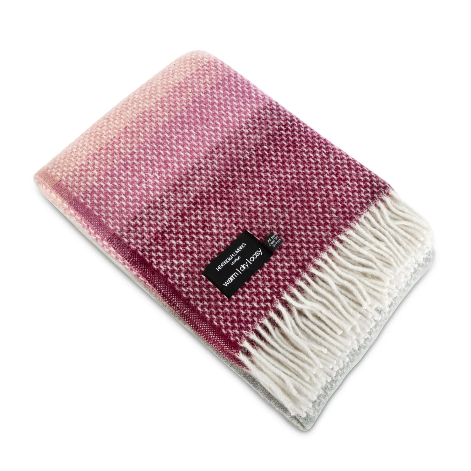 Super Fluffy Pure New Wool Blanket - Pink