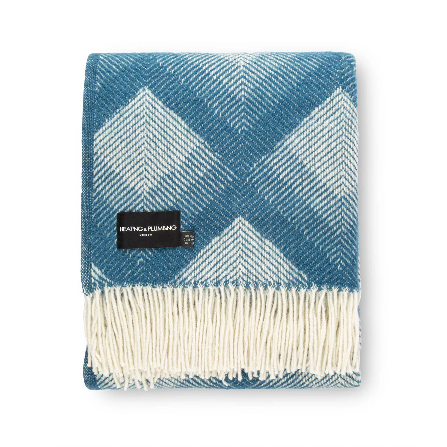 Swinging London Pure New Wool Blanket - Blue image