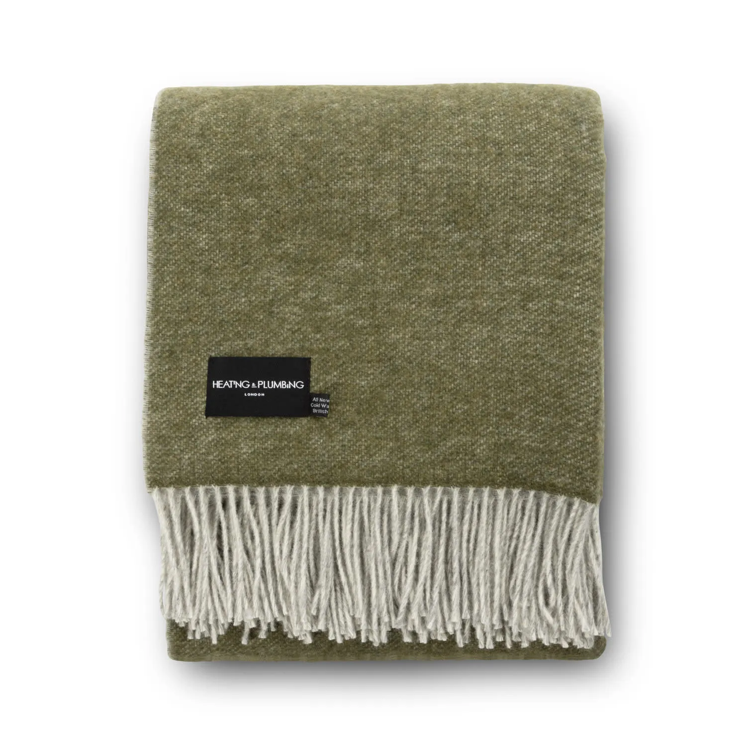 The Loft Reversible Wool Throw - Fern