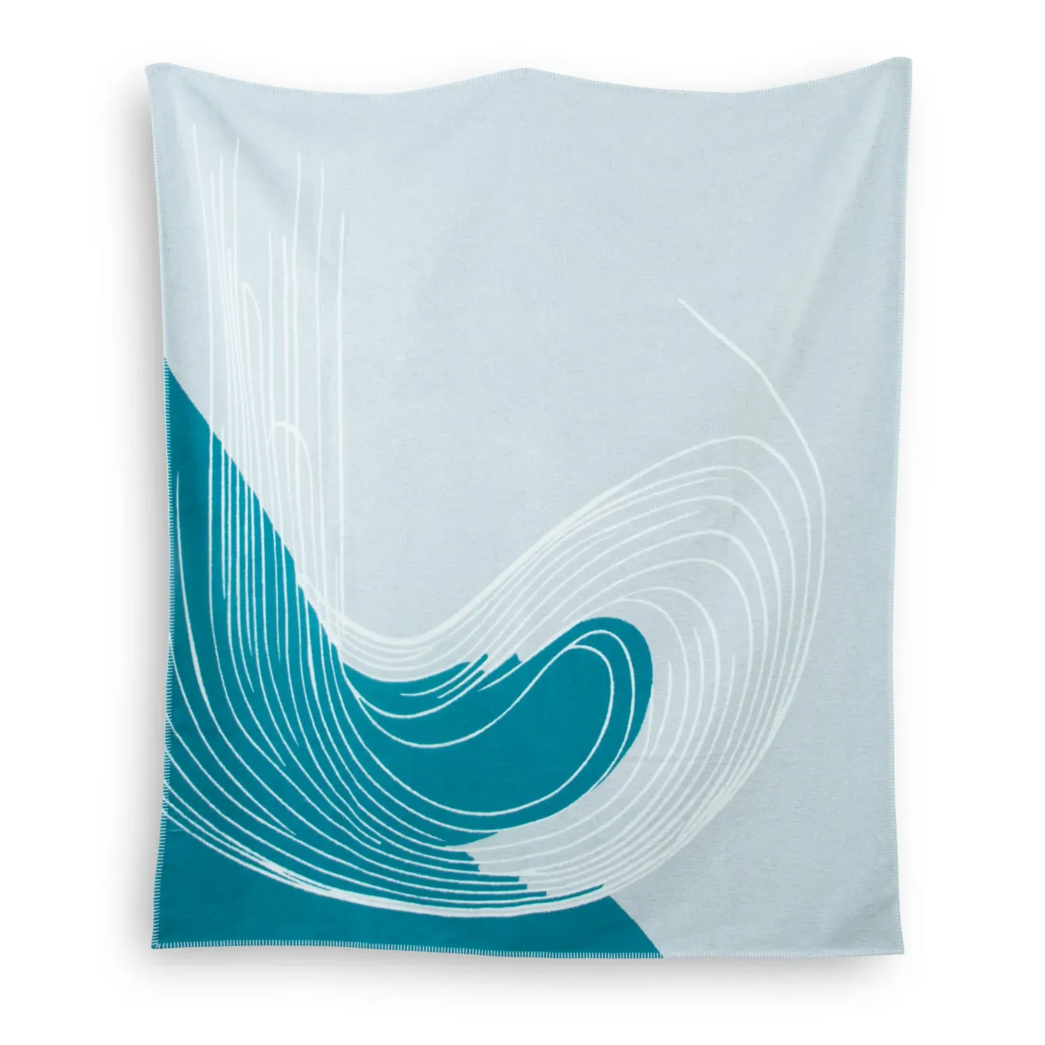 The Tidal Recycled Cotton Blanket - Blue, Cotton