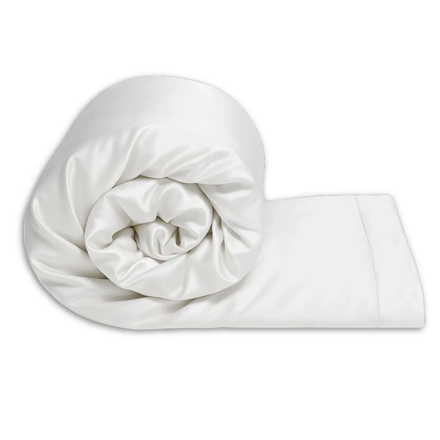 Double Mulberry Silk Duvet Cover - White image