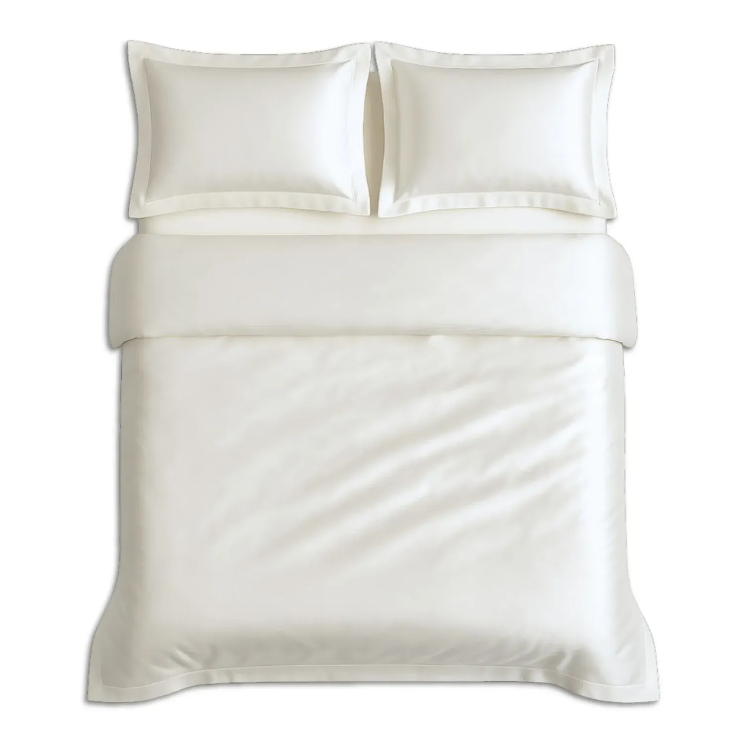 King Size Mulberry Silk Bed Set - White