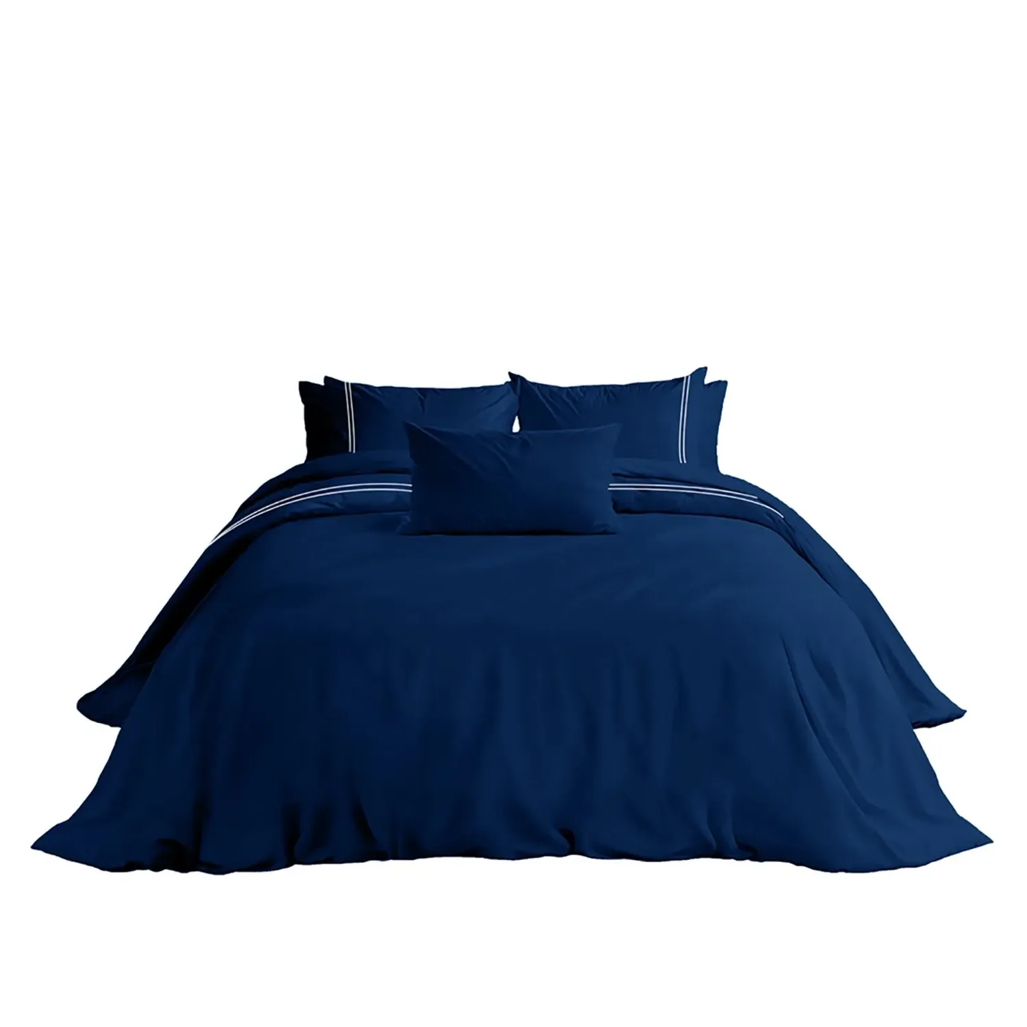 Cairo Collection King Size Bedding Set - Blue, Egyptian Cotton image