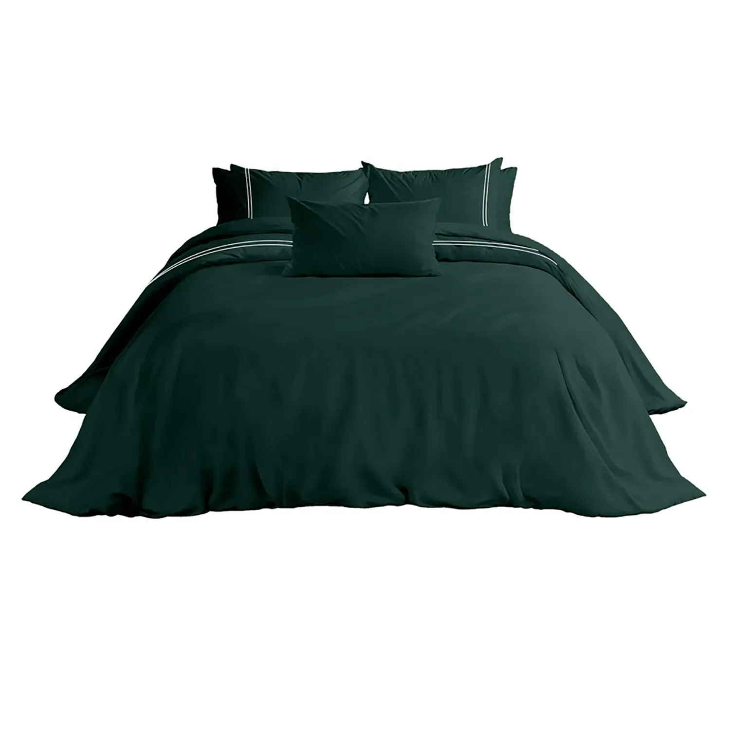Cairo Collection King Size Bedding Set - Green, Egyptian Cotton