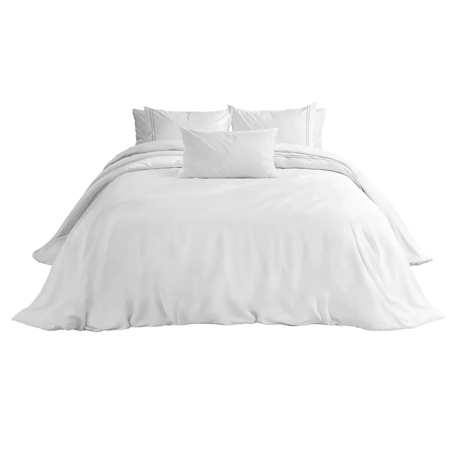 Cairo Collection King Size Bedding Set - White, Egyptian Cotton
