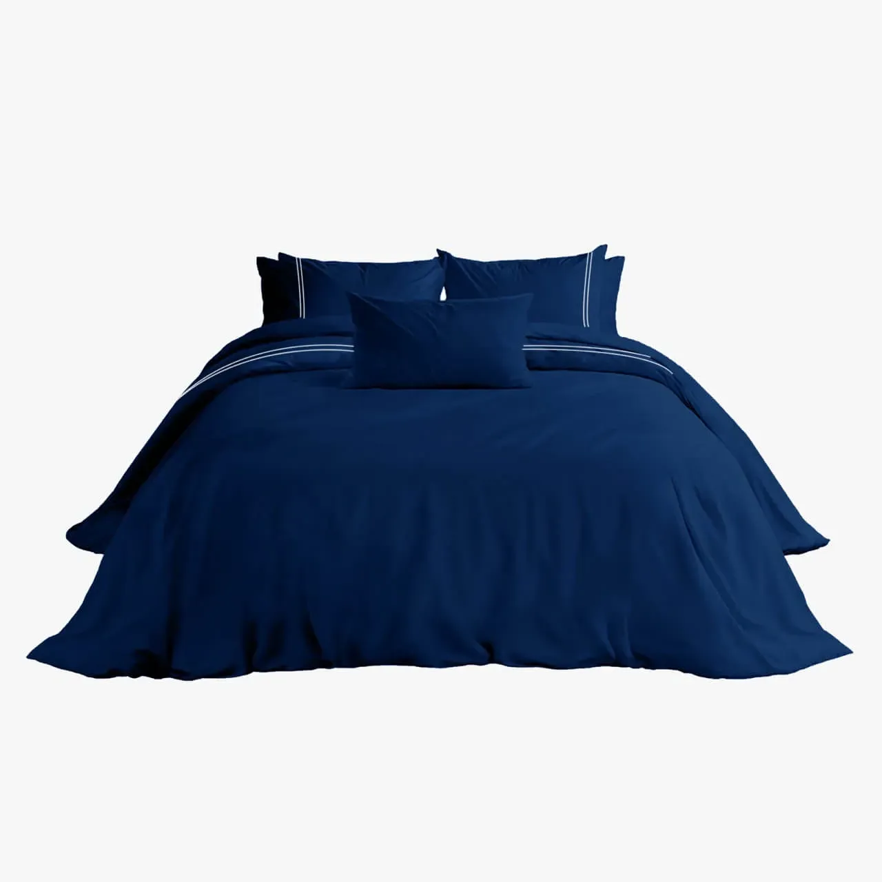 Cairo Collection Single Bed Sheet Set - Blue, Egyptian Cotton image
