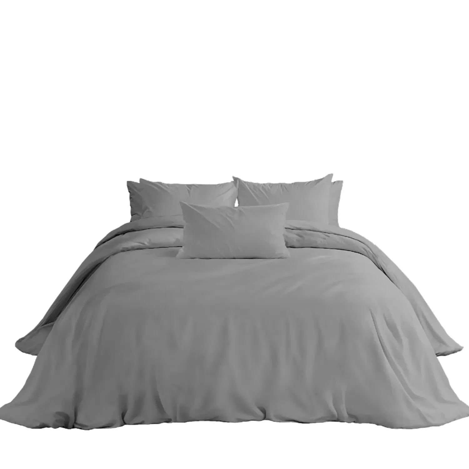 Double Duvet Cover Set - Grey, Egyptian Cotton image