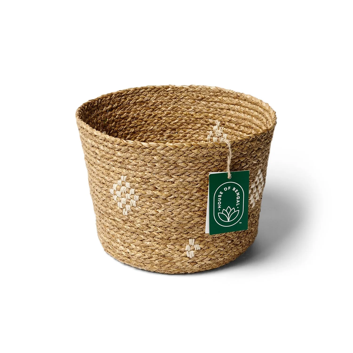 Jamdani Medium Storage Basket - Neutrals, Jute