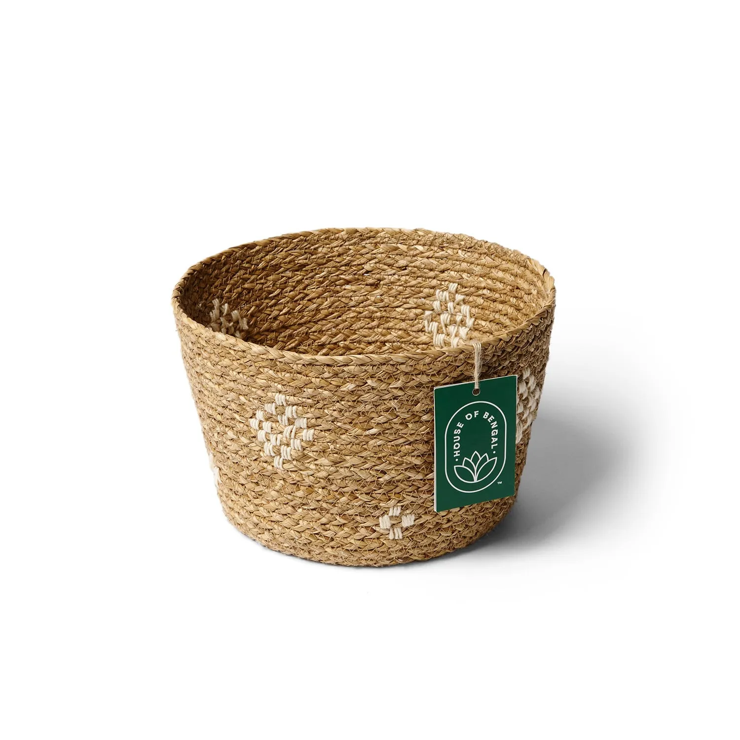 Jamdani Small Storage Basket - Neutrals, Jute
