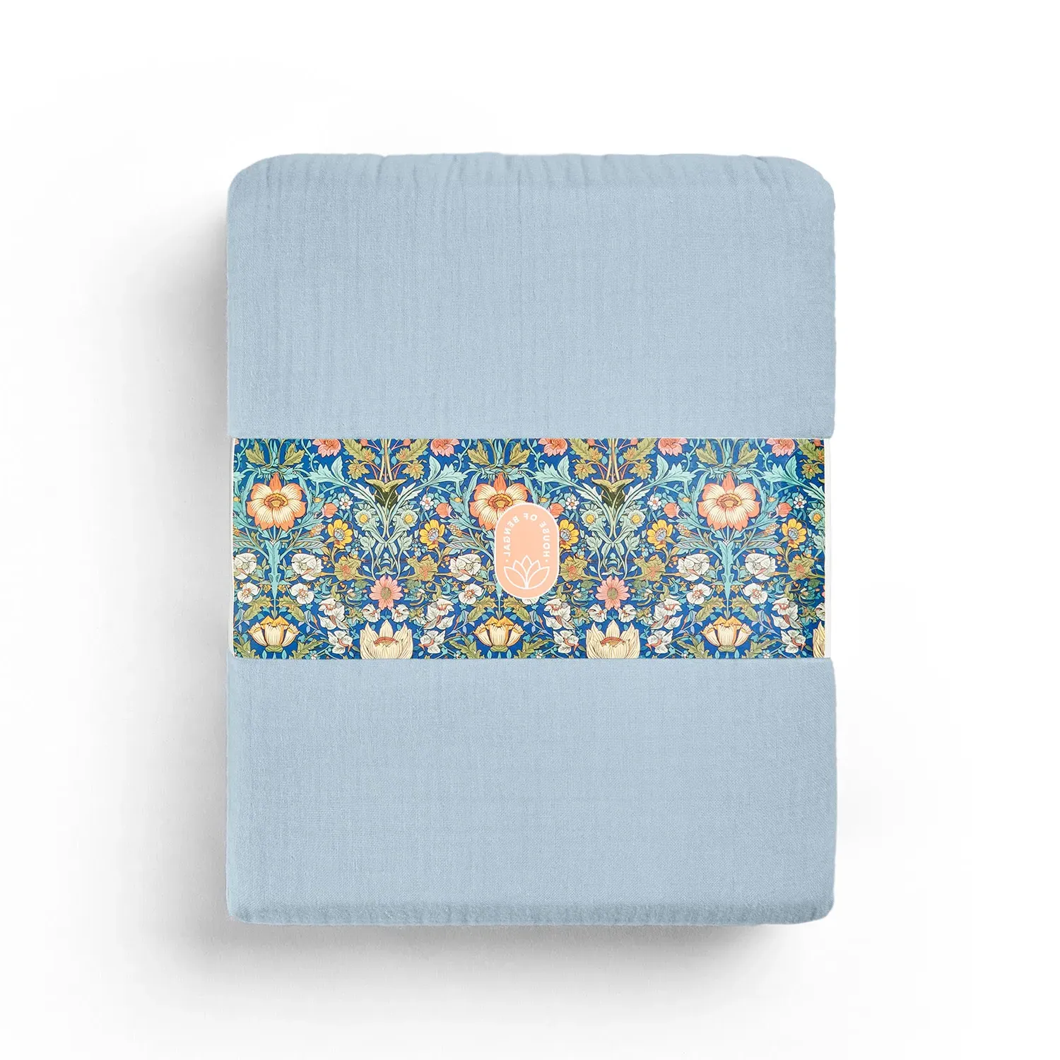 Muslin King Size Duvet Set - Blue, Cotton