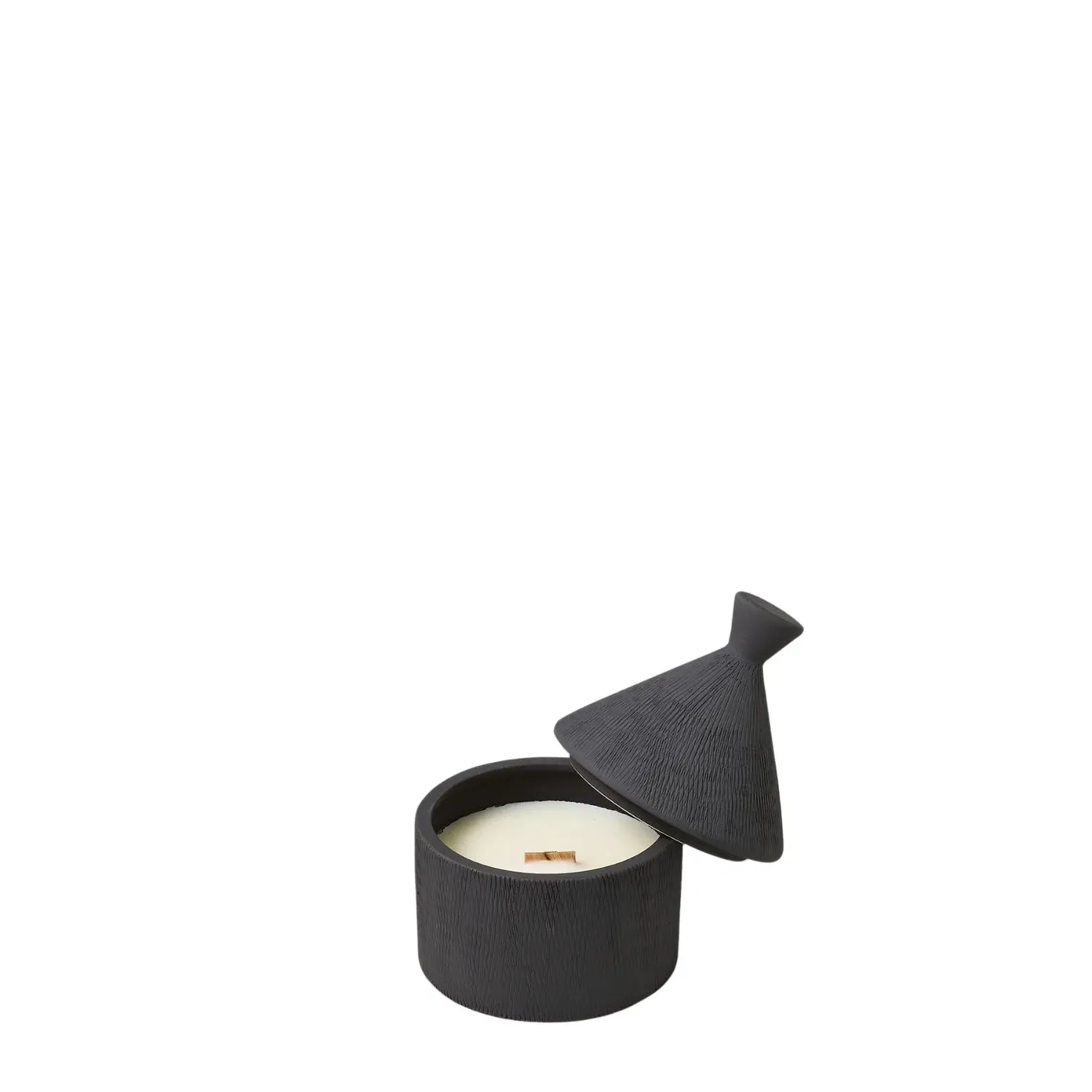 Ìhé Lahu Scented Soy Candle - Black, Ceramic image