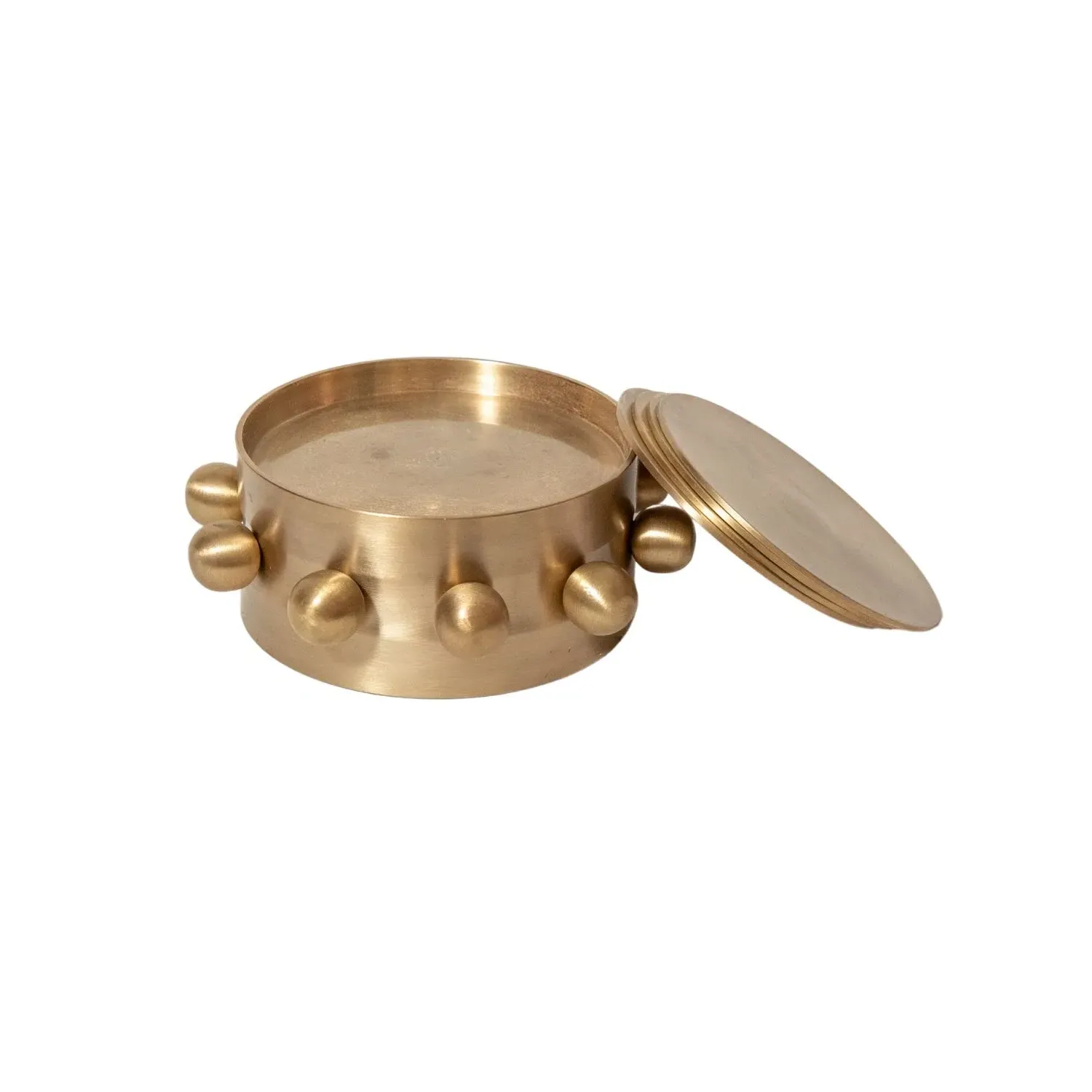 Kaiba Coaster Set with Holder - Gold, Brass