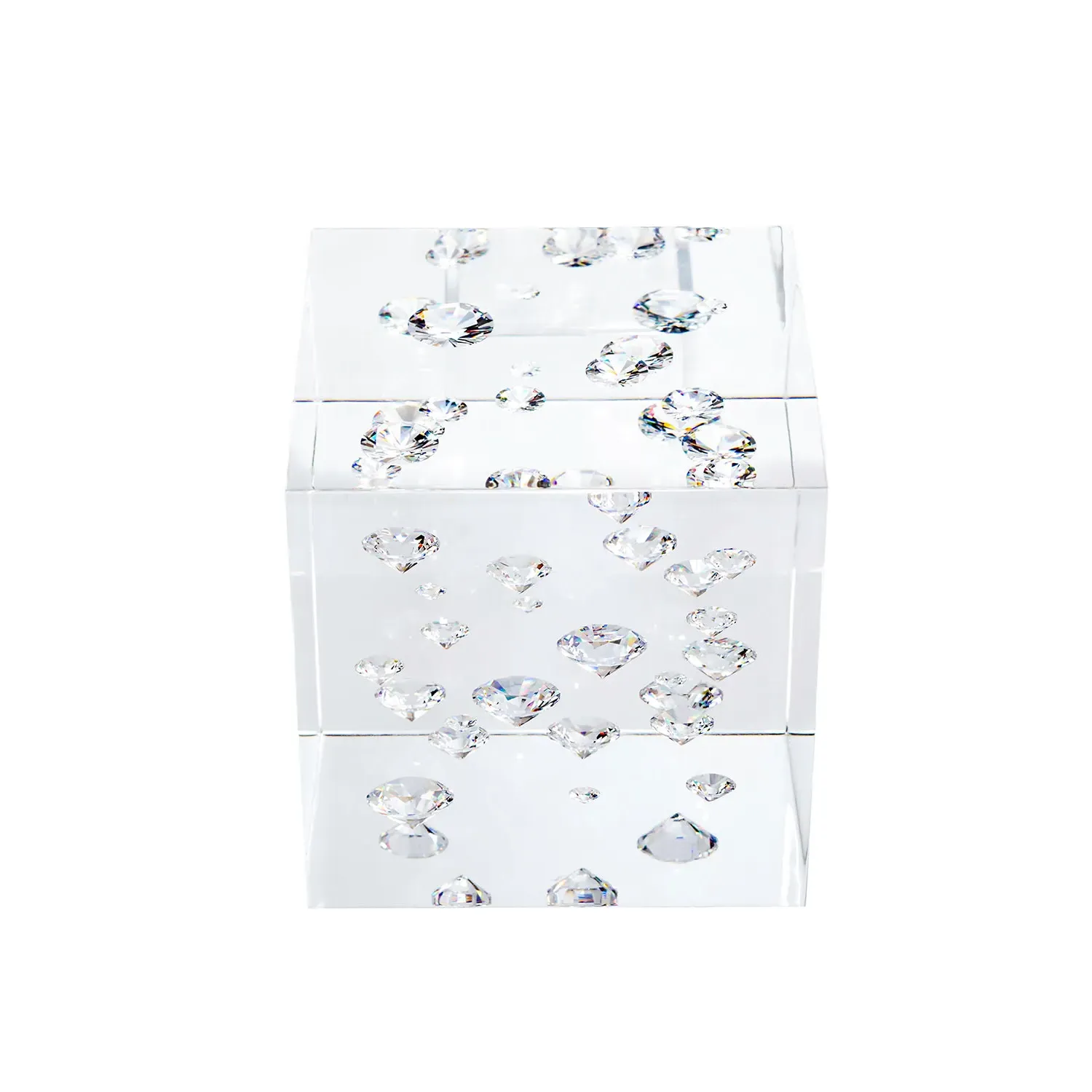 Rising Acrylic Decorative Object - Silver, White