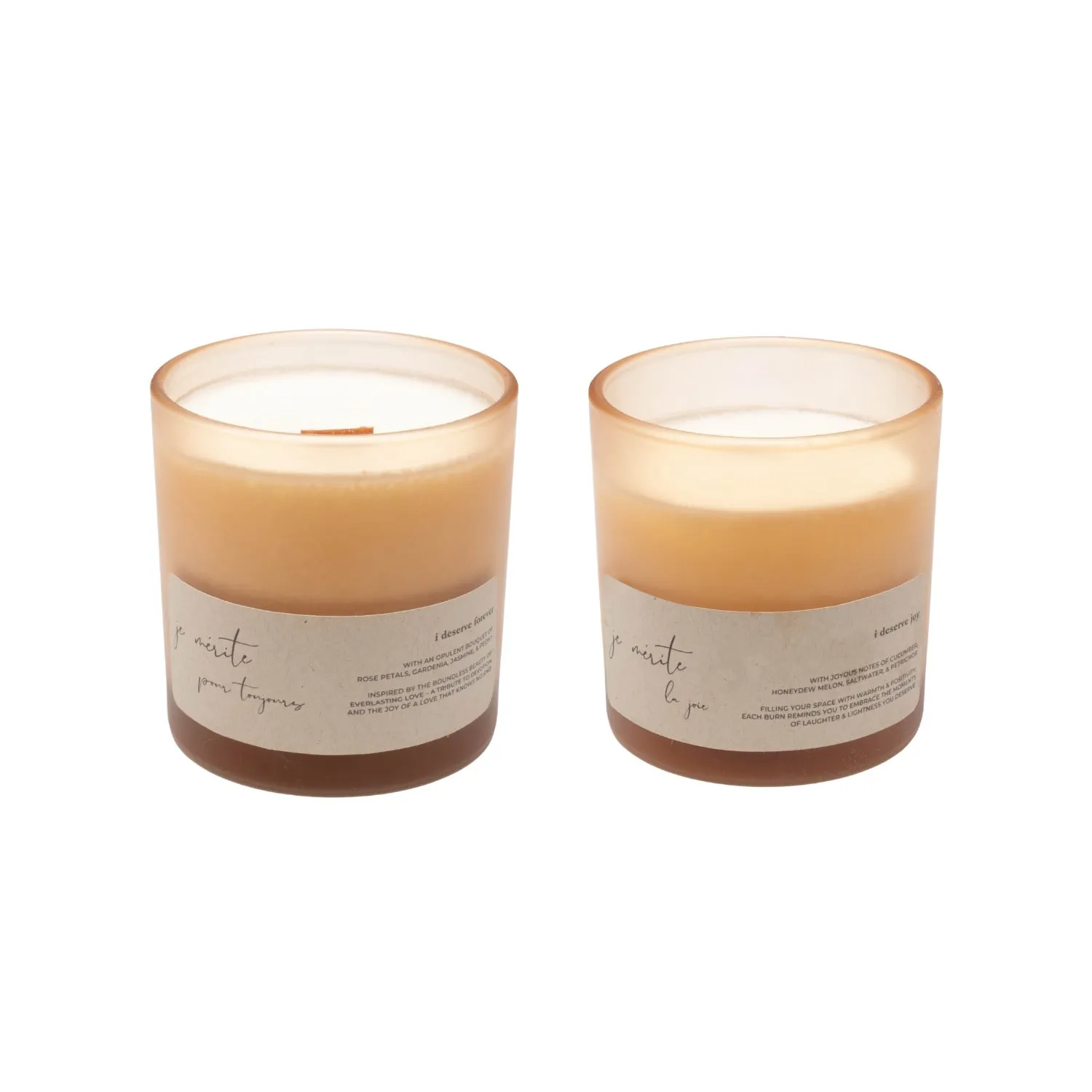 I Deserve Forever & Joy 8 Oz Candle Gift Set - White