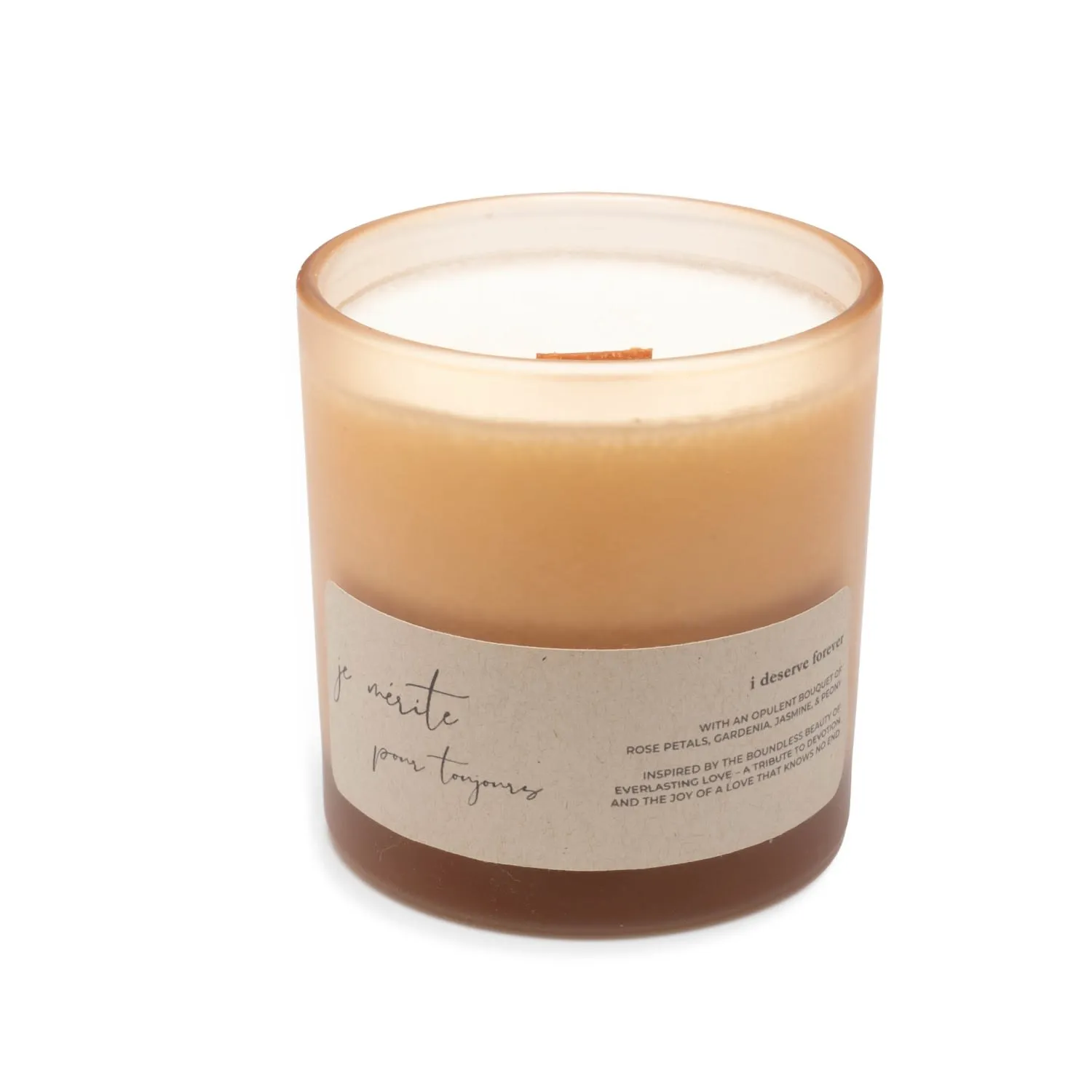 I Deserve Forever Lychee Rose 8 Oz Candle - White image