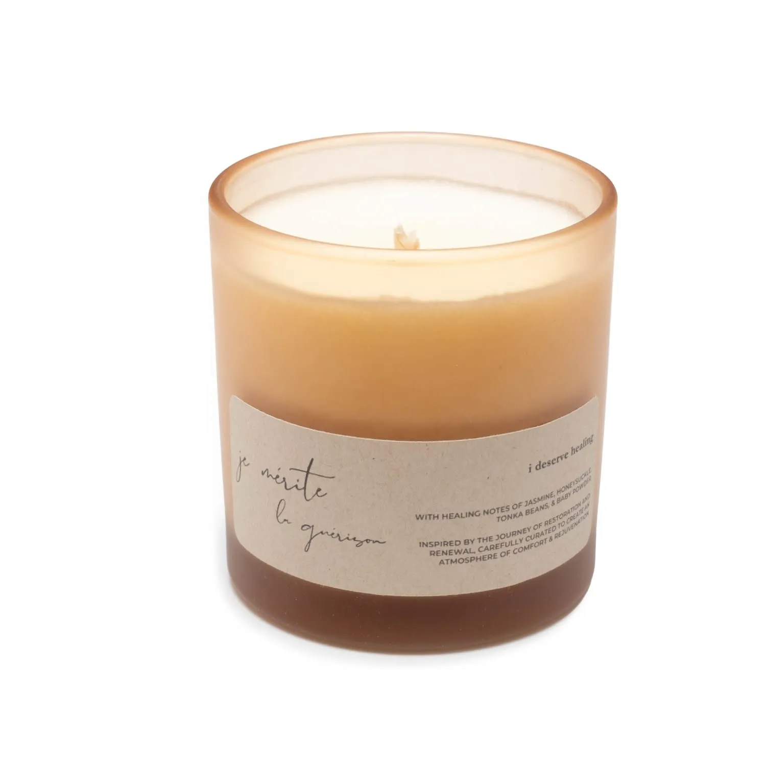 I Deserve Healing 8 Oz Candle - Jasmine & Honeysuckle - White image