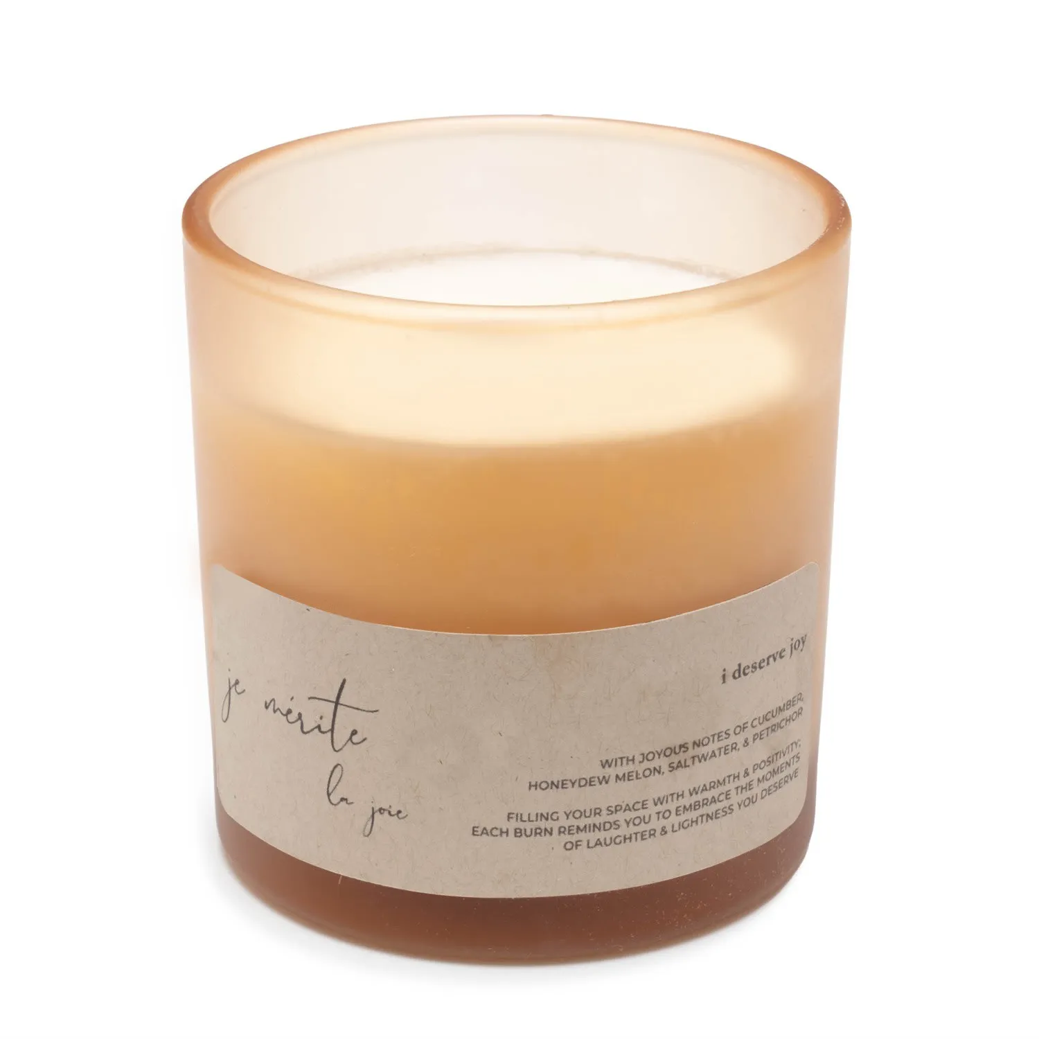 I Deserve Joy 13 Oz Scented Candle - White, Coconut Soy Wax