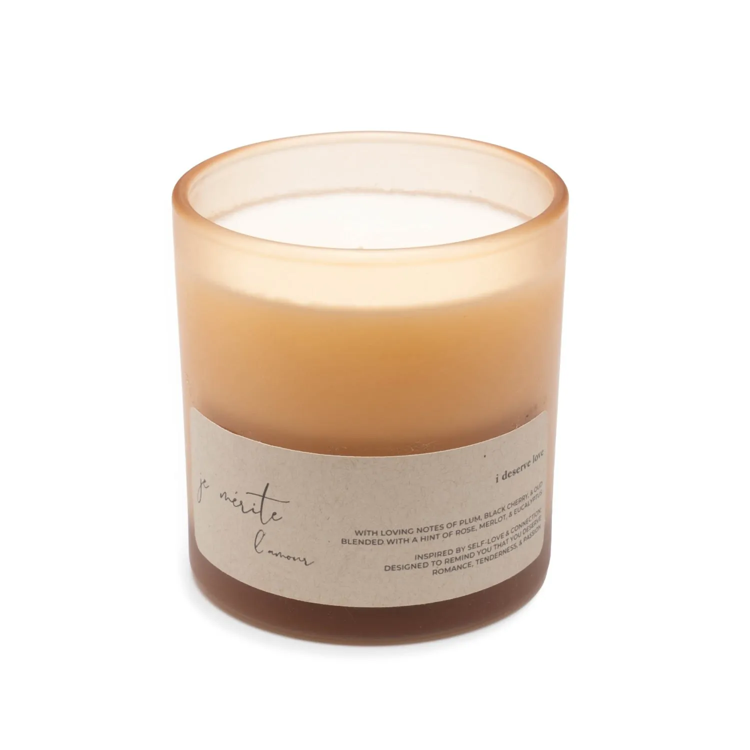 I Deserve Love 8 Oz Candle - White, Coconut Soy Wax image
