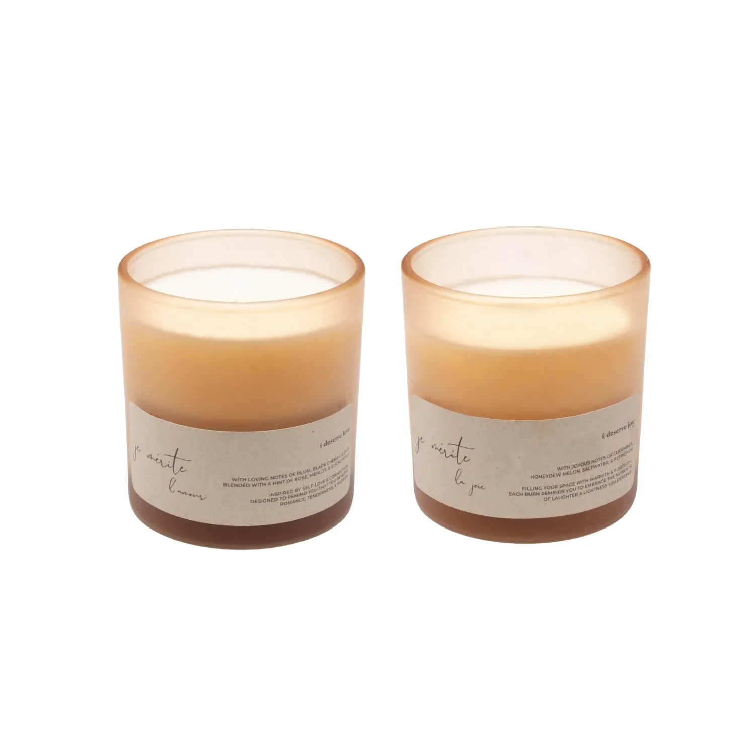 I Deserve Love & Joy 8 Oz Candle Gift Set - White
