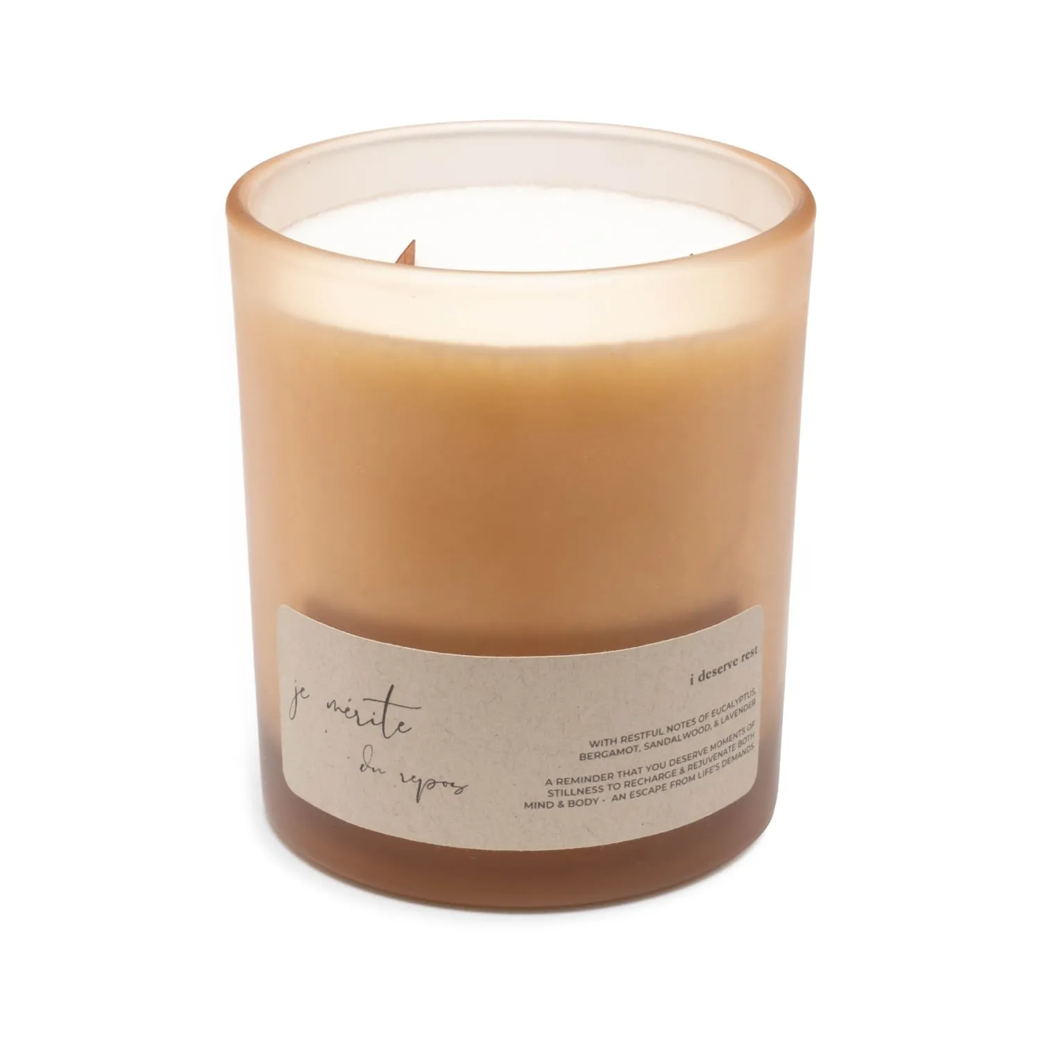 I Deserve Rest 13 Oz Scented Candle - White, Coconut Soy Wax