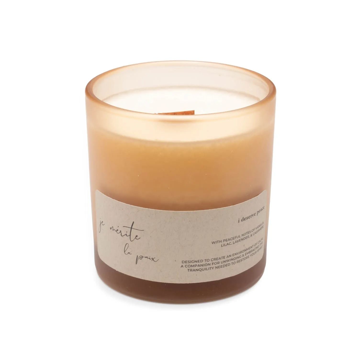 Peace Vanilla & Lavender 8 Oz Candle - White image