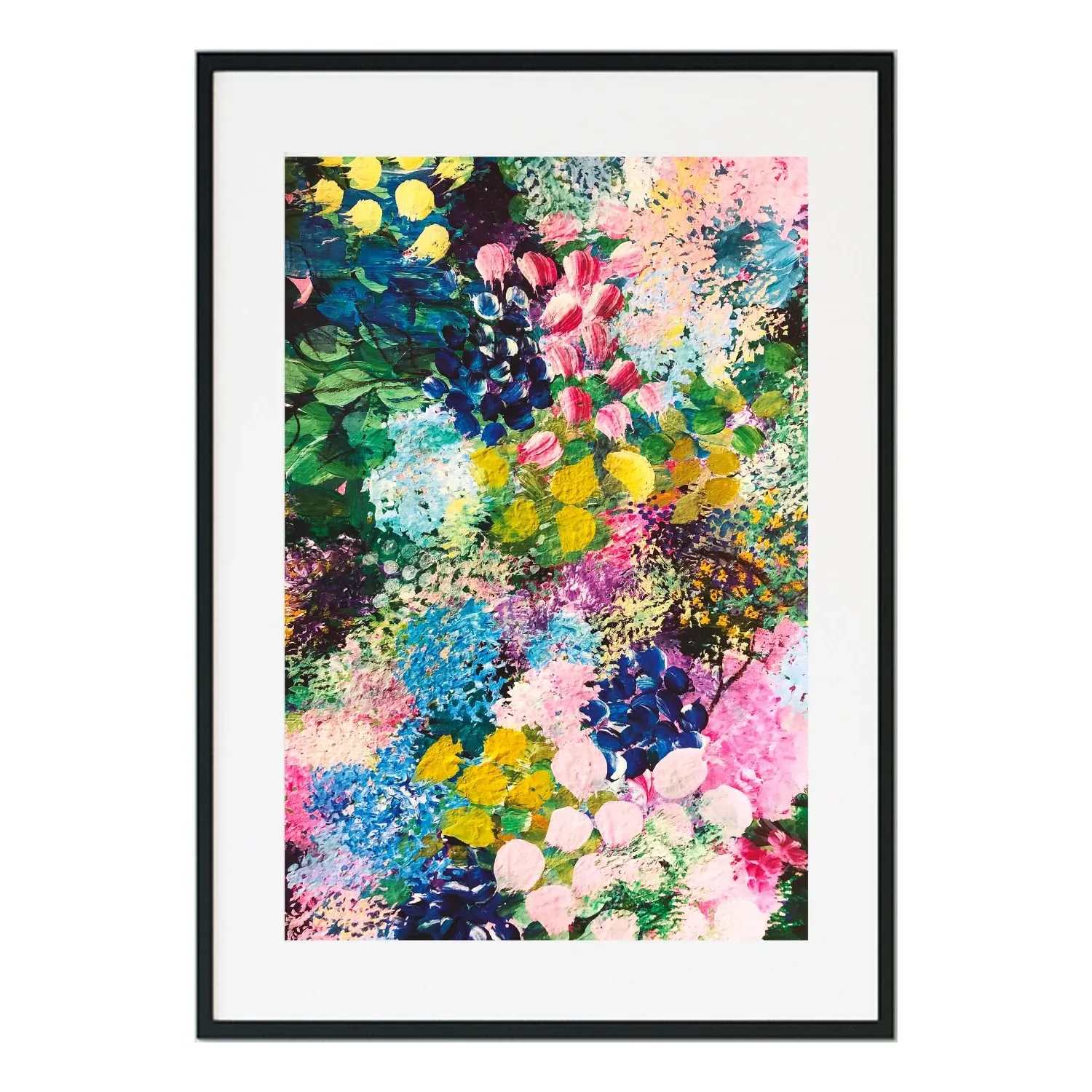 Confetti Fields A2 Large Floral Print - White