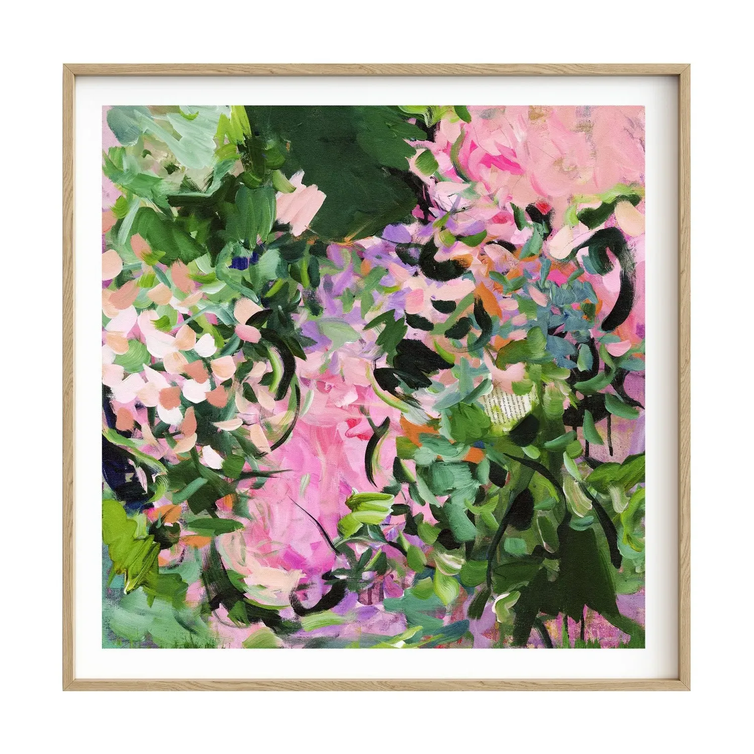 Green Embers Blossom Limited Edition Art Print - Green