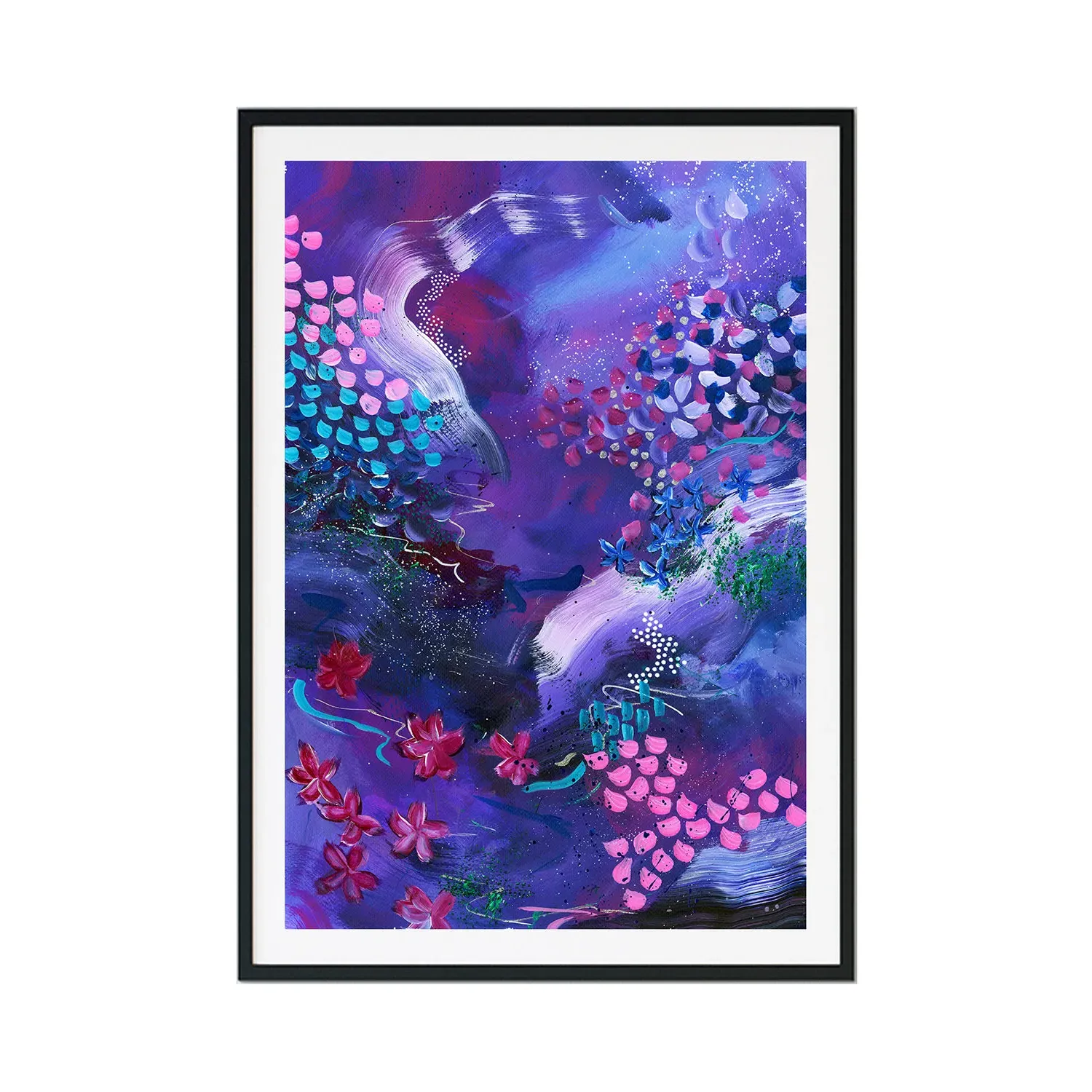 I Was Enchanted To Meet You Large Abstract Print - Purple
