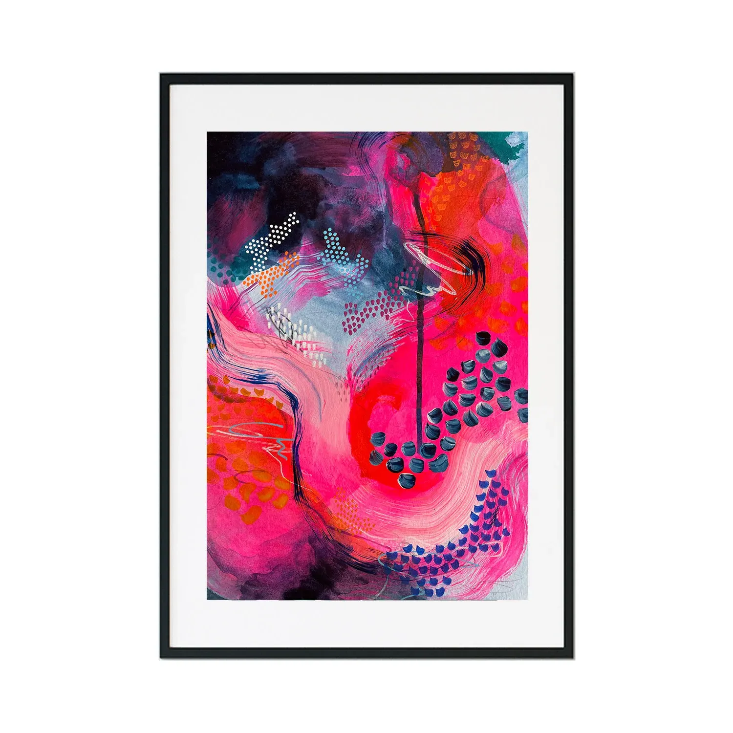 Sun Salutations A2 Abstract Print - Pink