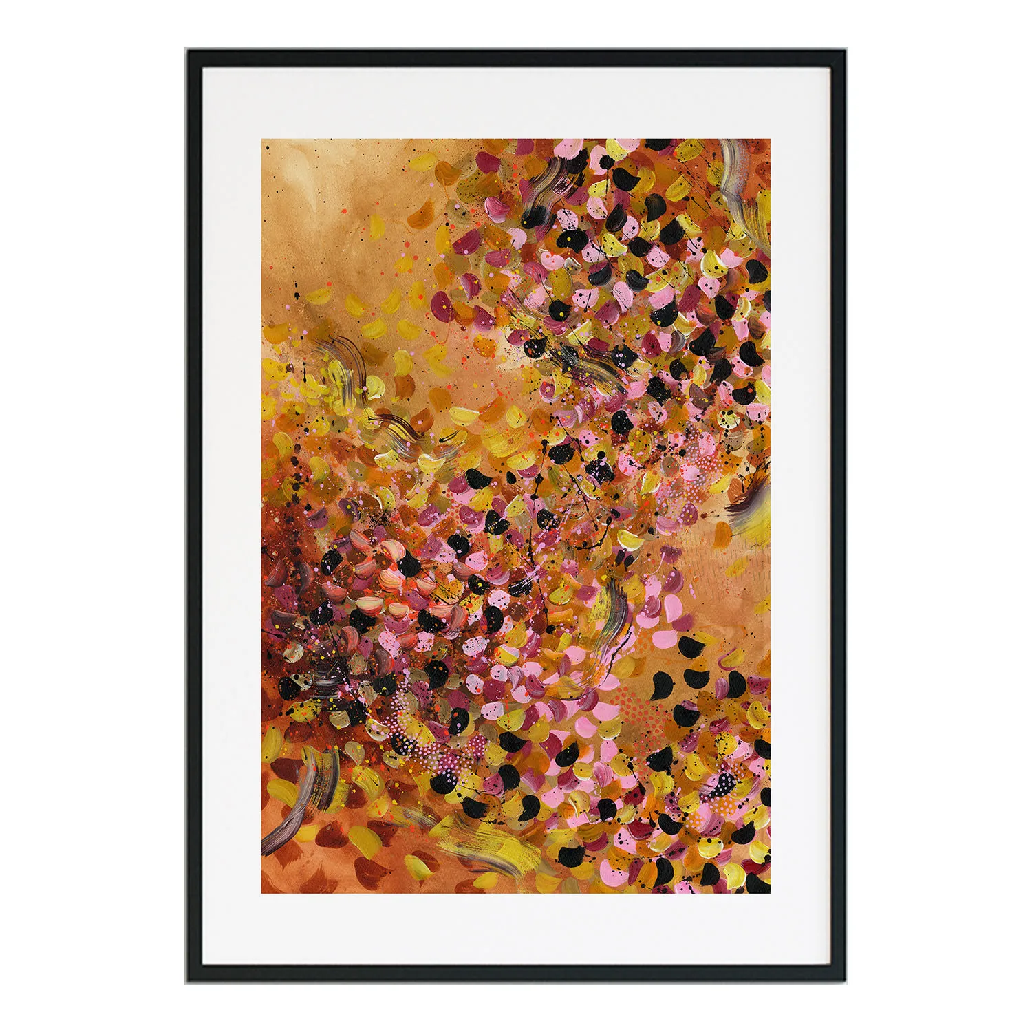 Sweet Like Cinnamon A2 Abstract Print - Brown