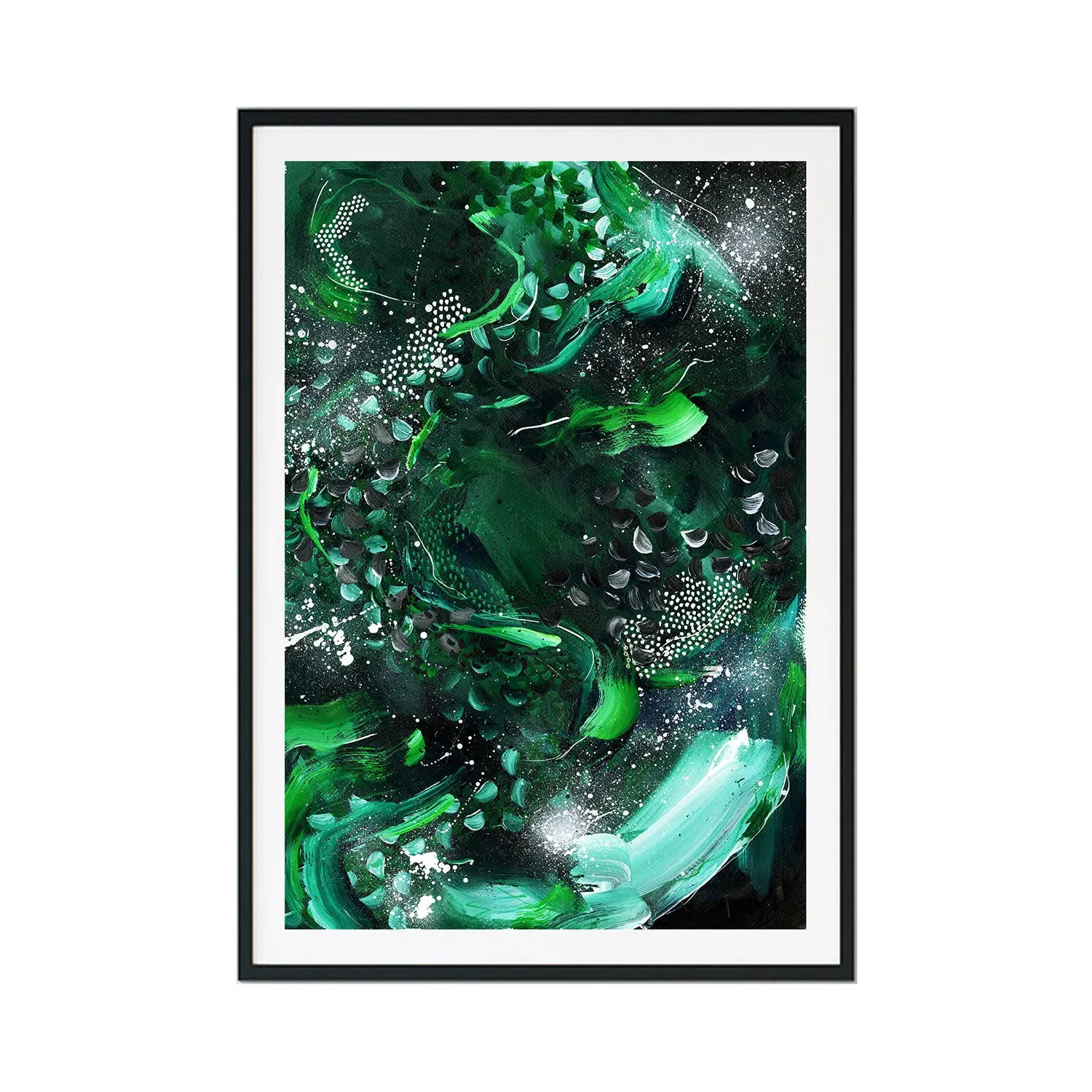 They Say I Did Something Bad A2 Art Print - Black/Green