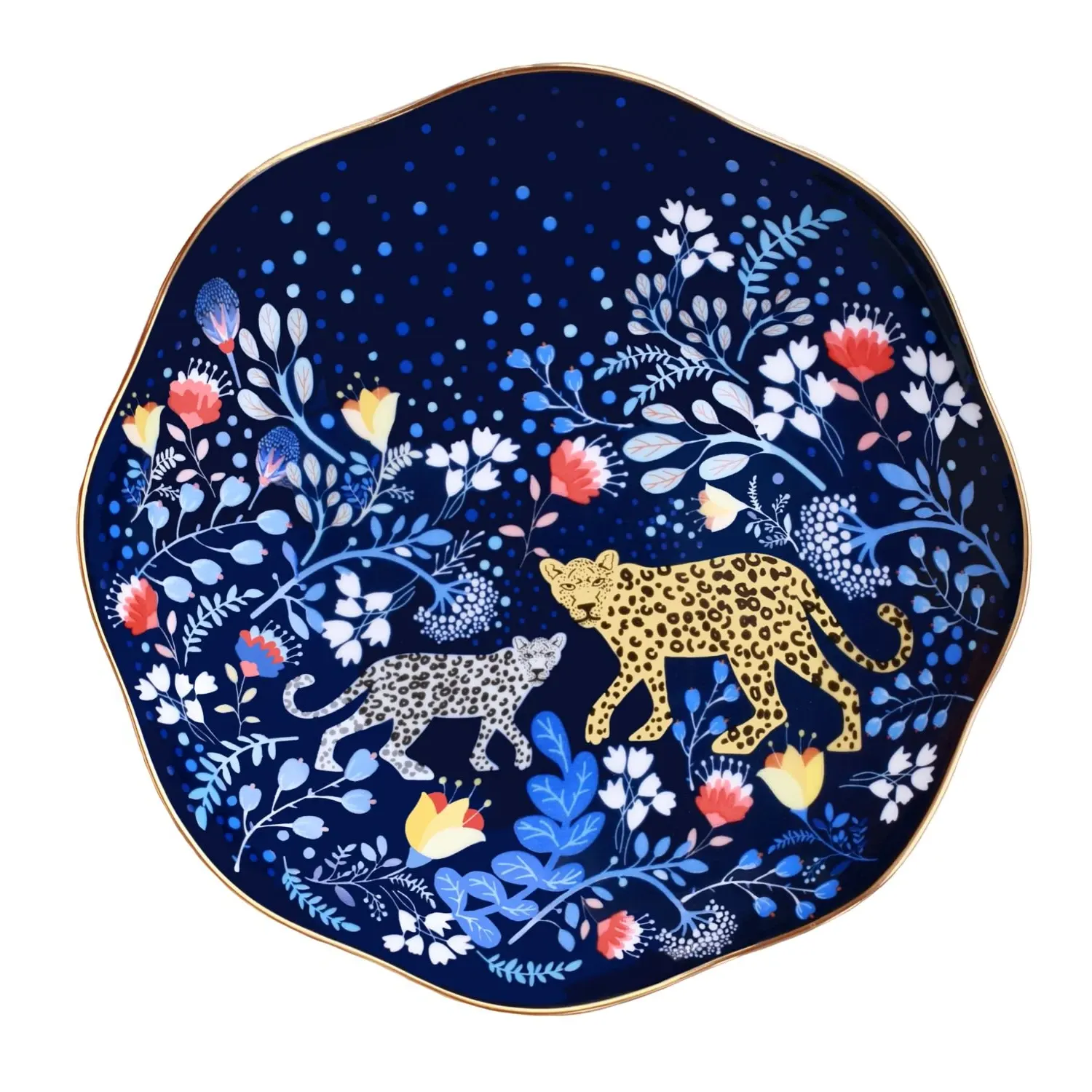 Amazon Rainforest Fine Bone China Side Plate - Blue