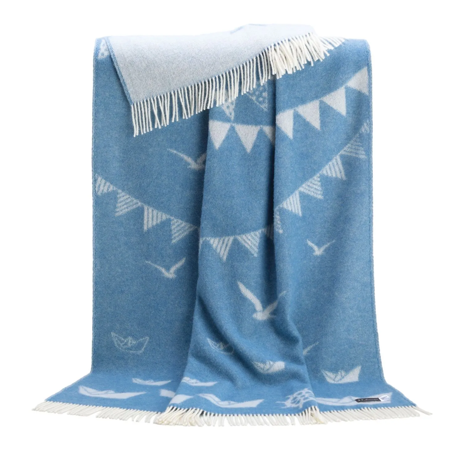 Blue Sea Wool Throw - Blue, Wool image
