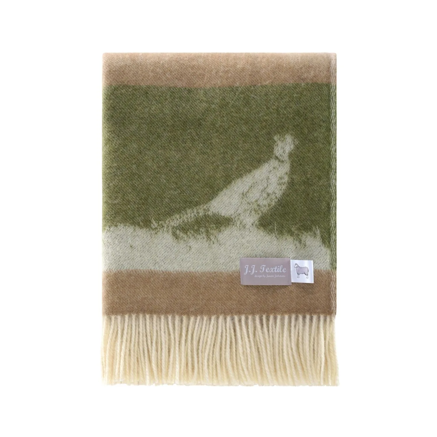 Country Wool Throw - Brown/Green/White image