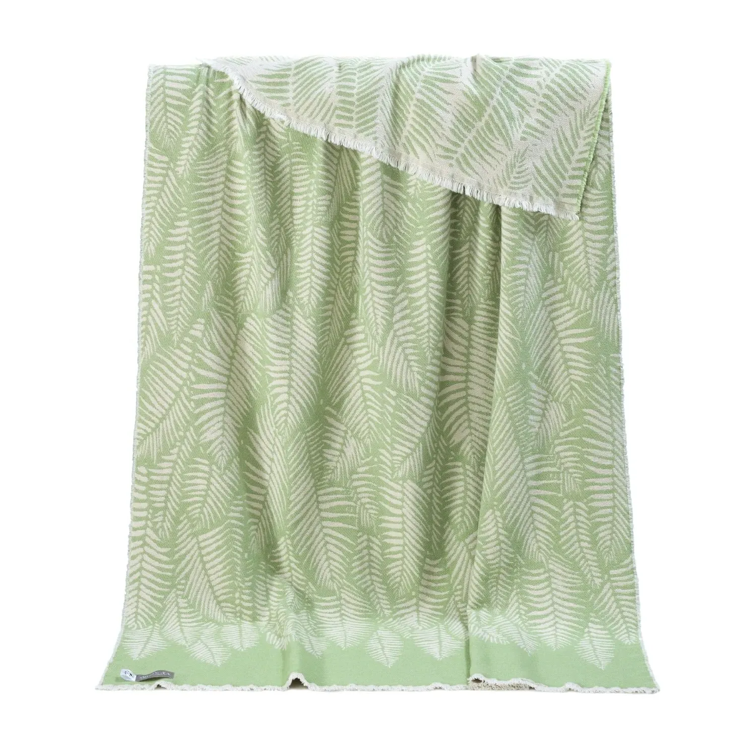 Fern Cotton Throw - Light Green image
